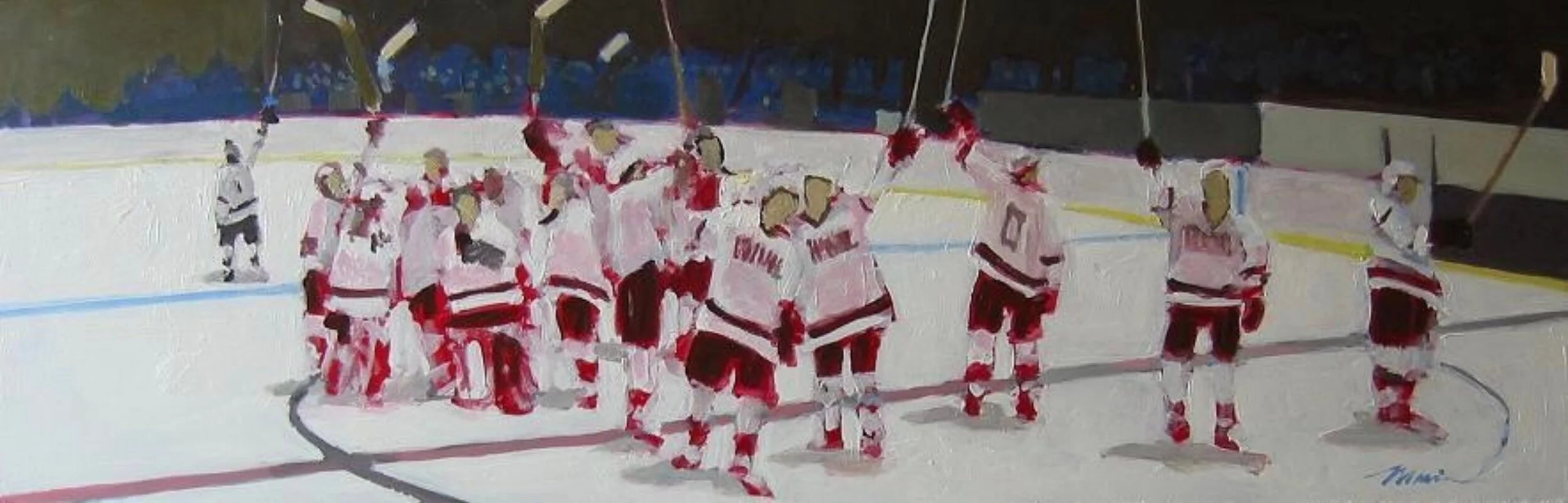 Salute!, 12” x 36”, acrylic on board, 2008