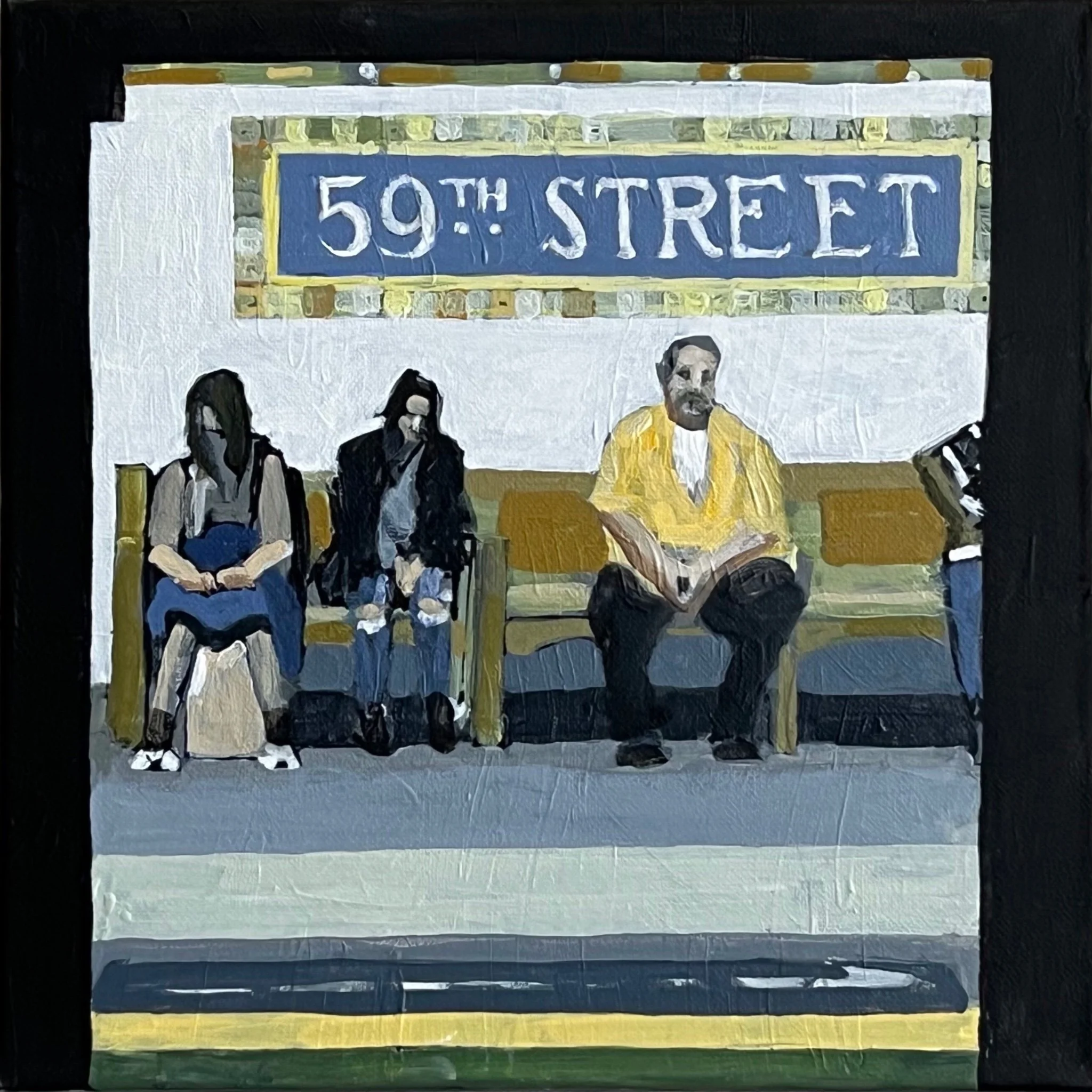 59th Street Redux, 12” x 12”, acrylic on canvas, 2023