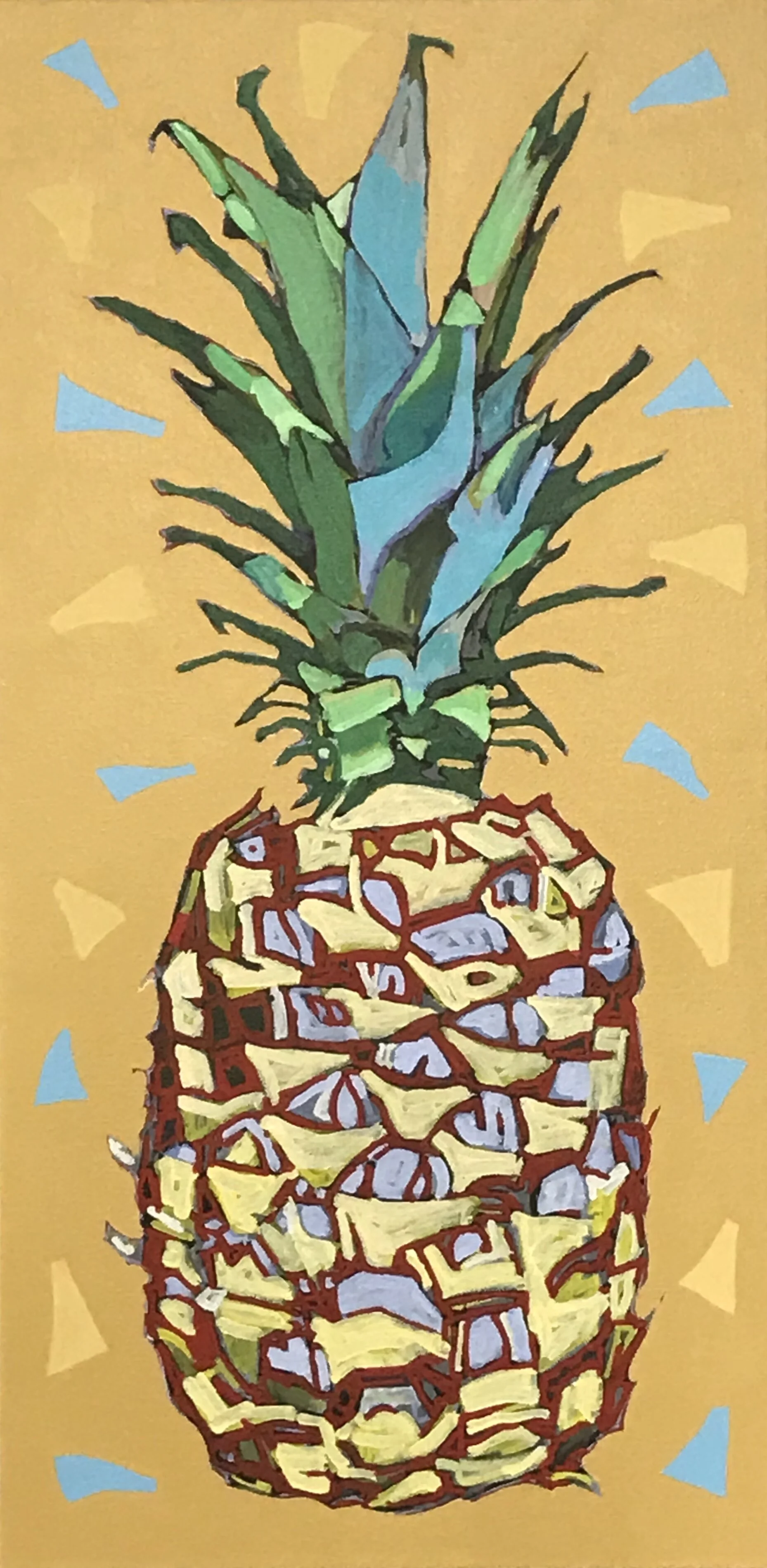 Pennants, 24” x 12”, acrylic on canvas, 2020