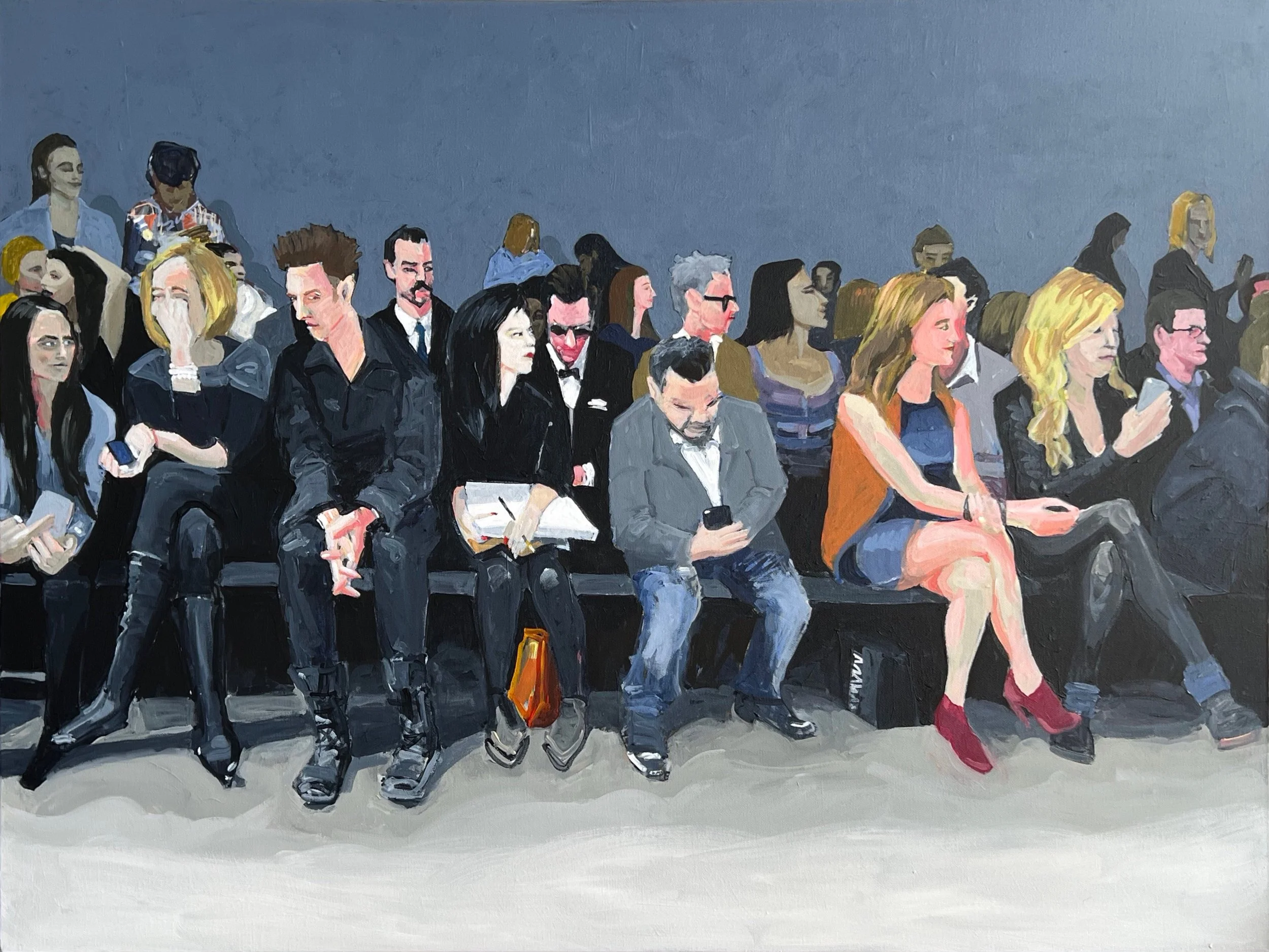 Fashionistas, 30” x 40”, acrylic on canvas, 2023
