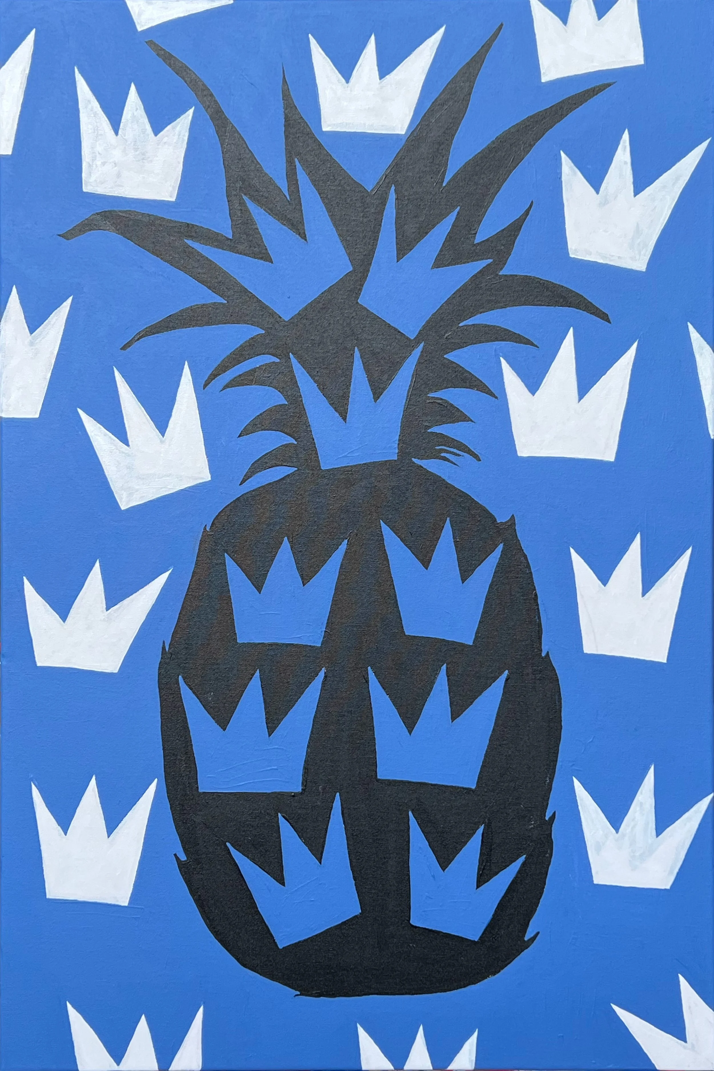ACBC 2 (Aloha Corona Big Crowns 2), 36” x 24”, acrylic on canvas, 2022