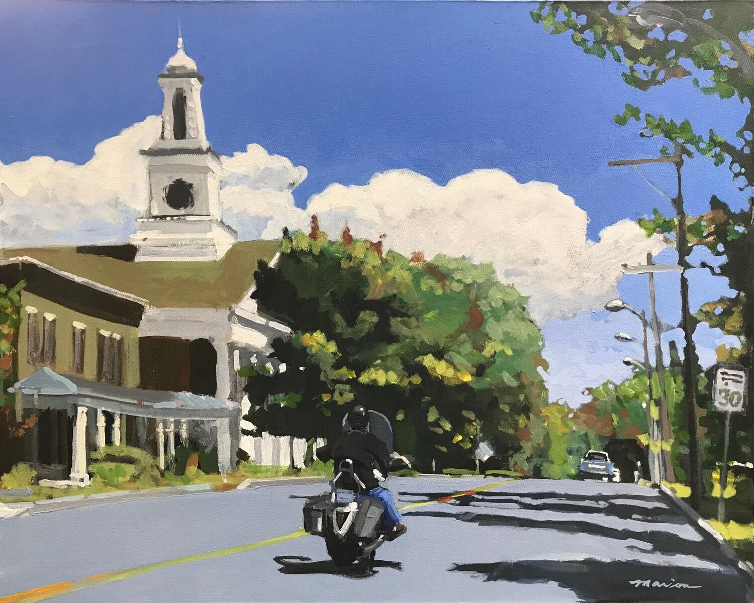 Main Street, Trumansburg, 24” x 30”, acrylic on canvas, 2011