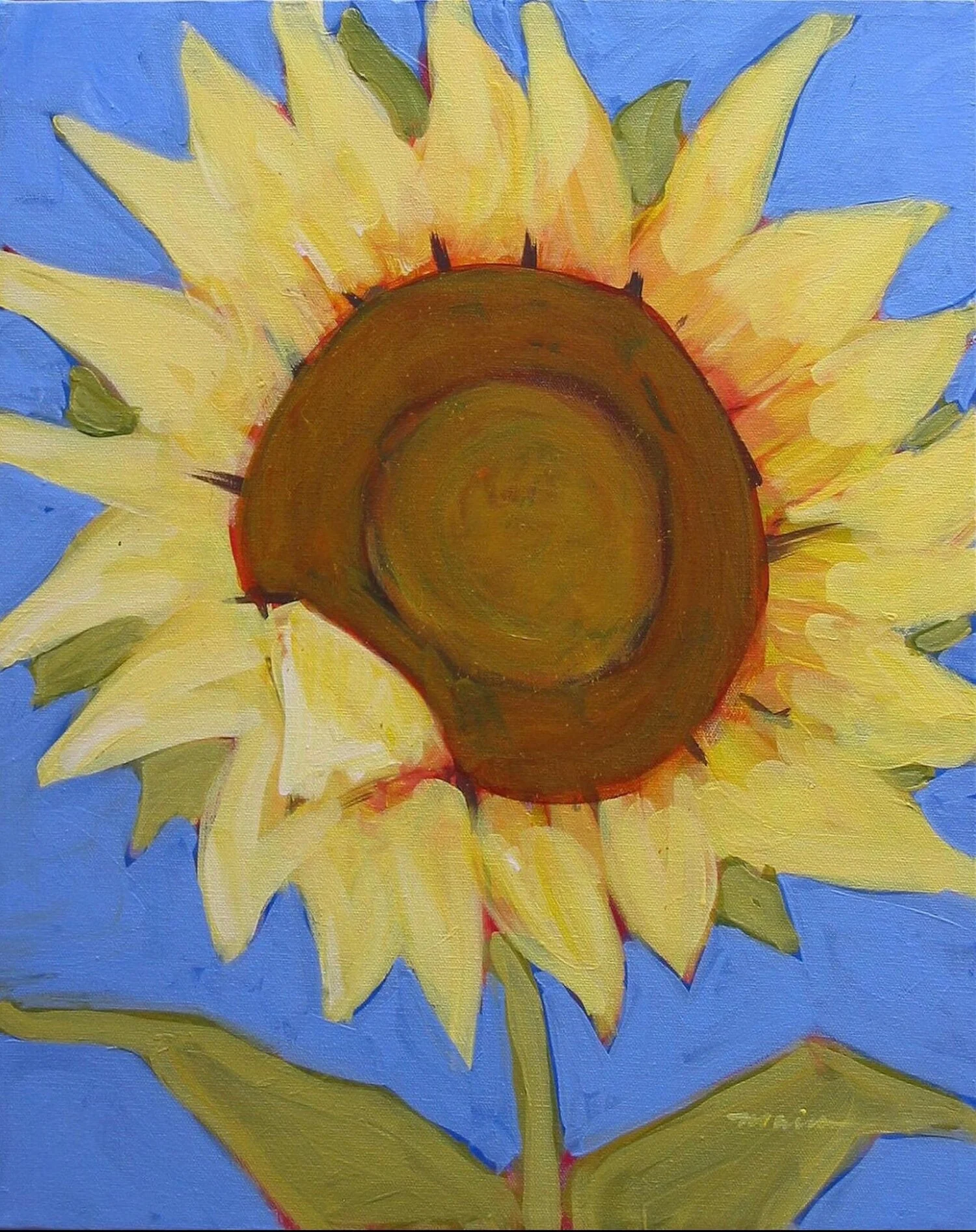 Sunflower Blue, 20” x 16”, acrylic on canvas, 2012