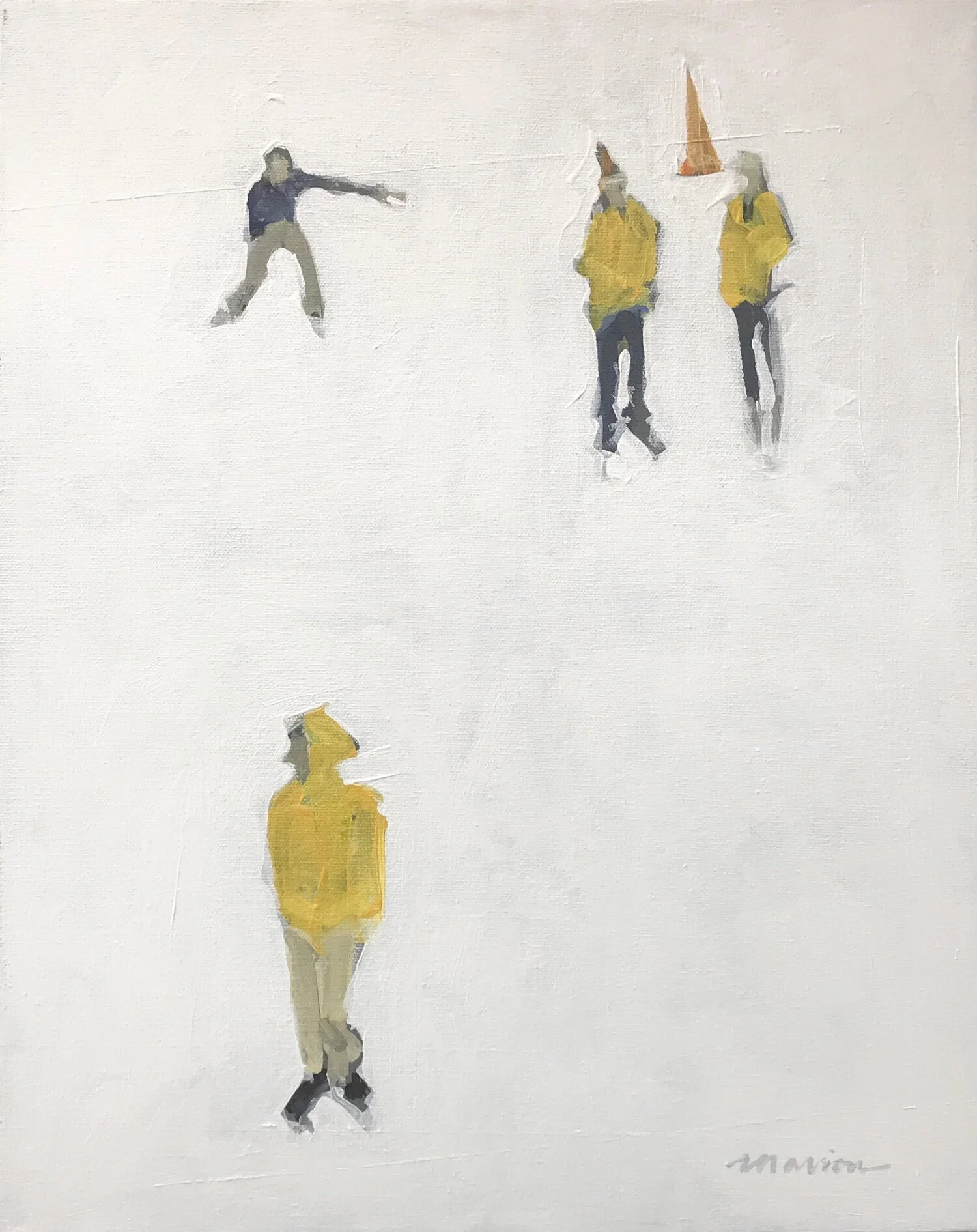 On Thin Ice 2, 20” x 16”, acrylic on canvas, 2019