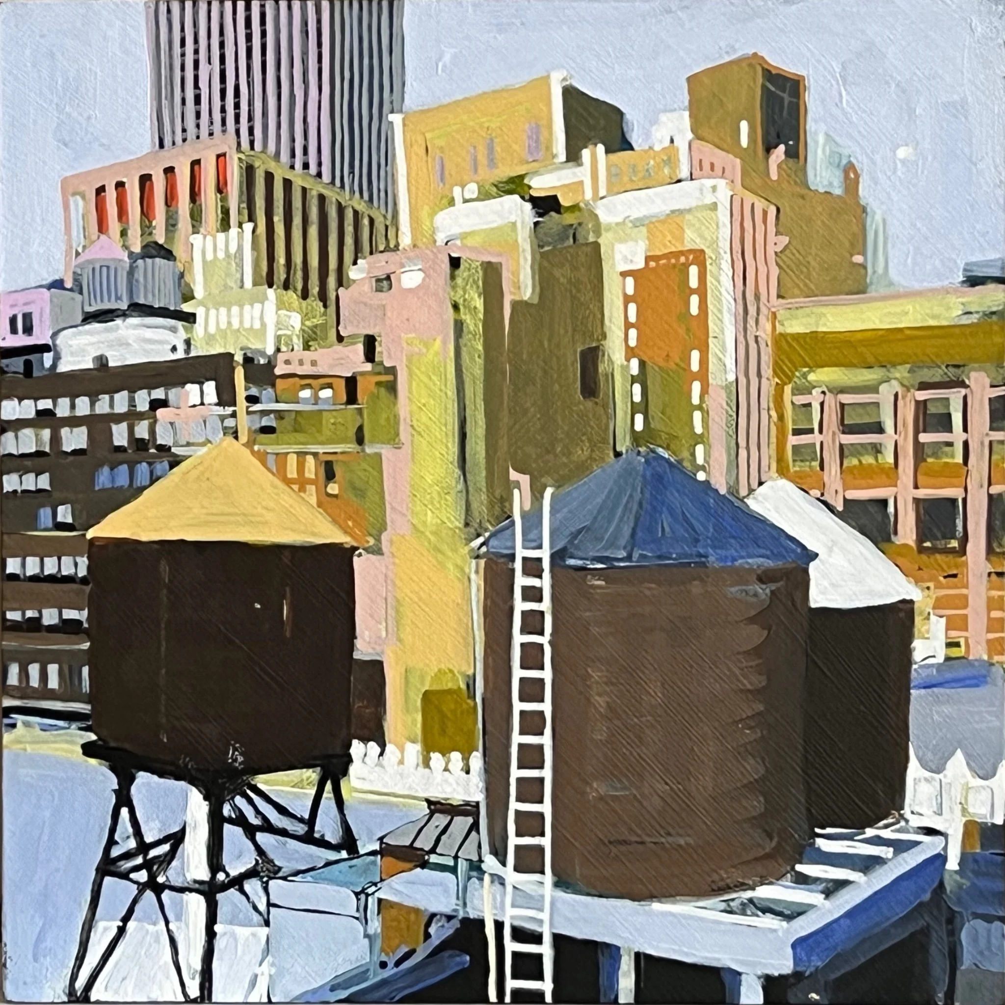 Three Kings, 12” x 12”, Acrylic on Cradled Wood Panel, 2023