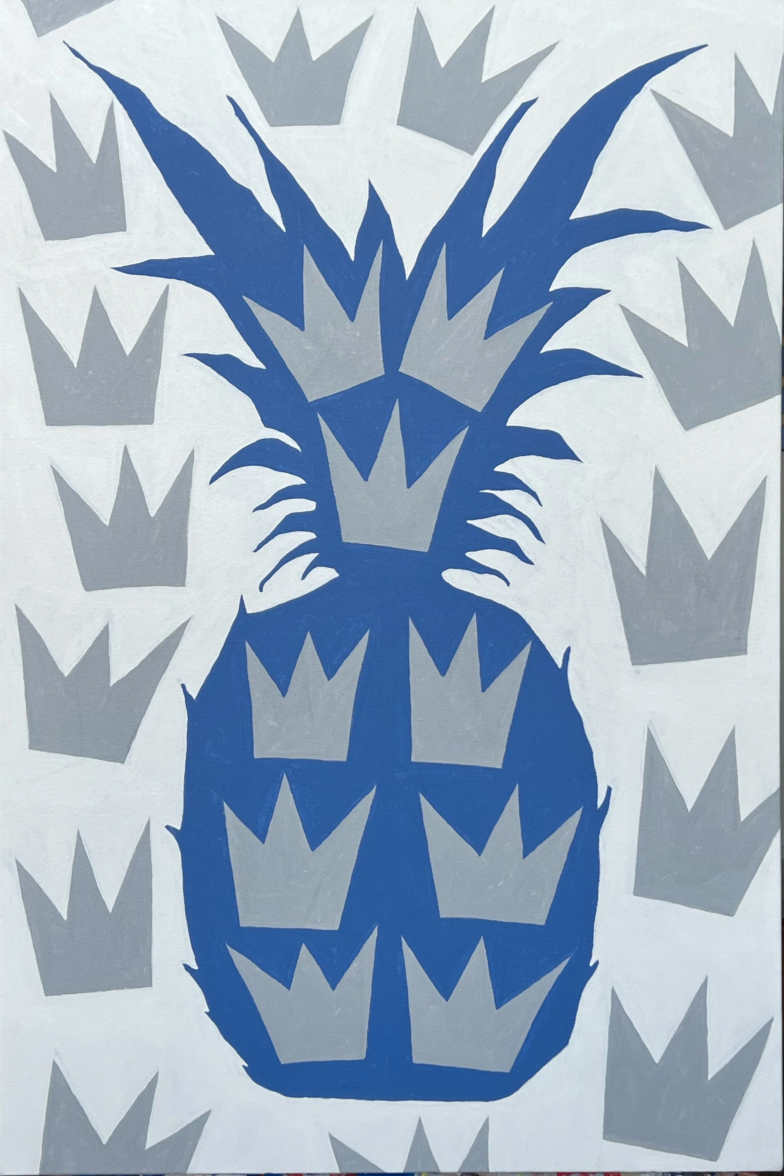 ACBC 3 (Aloha Corona Big Crowns 3), 36” x 24”, acrylic on canvas, 2022