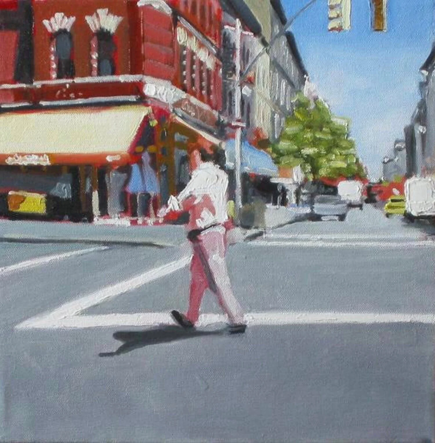 Street Walker, 12” x 12”, oil on canvas, 2010