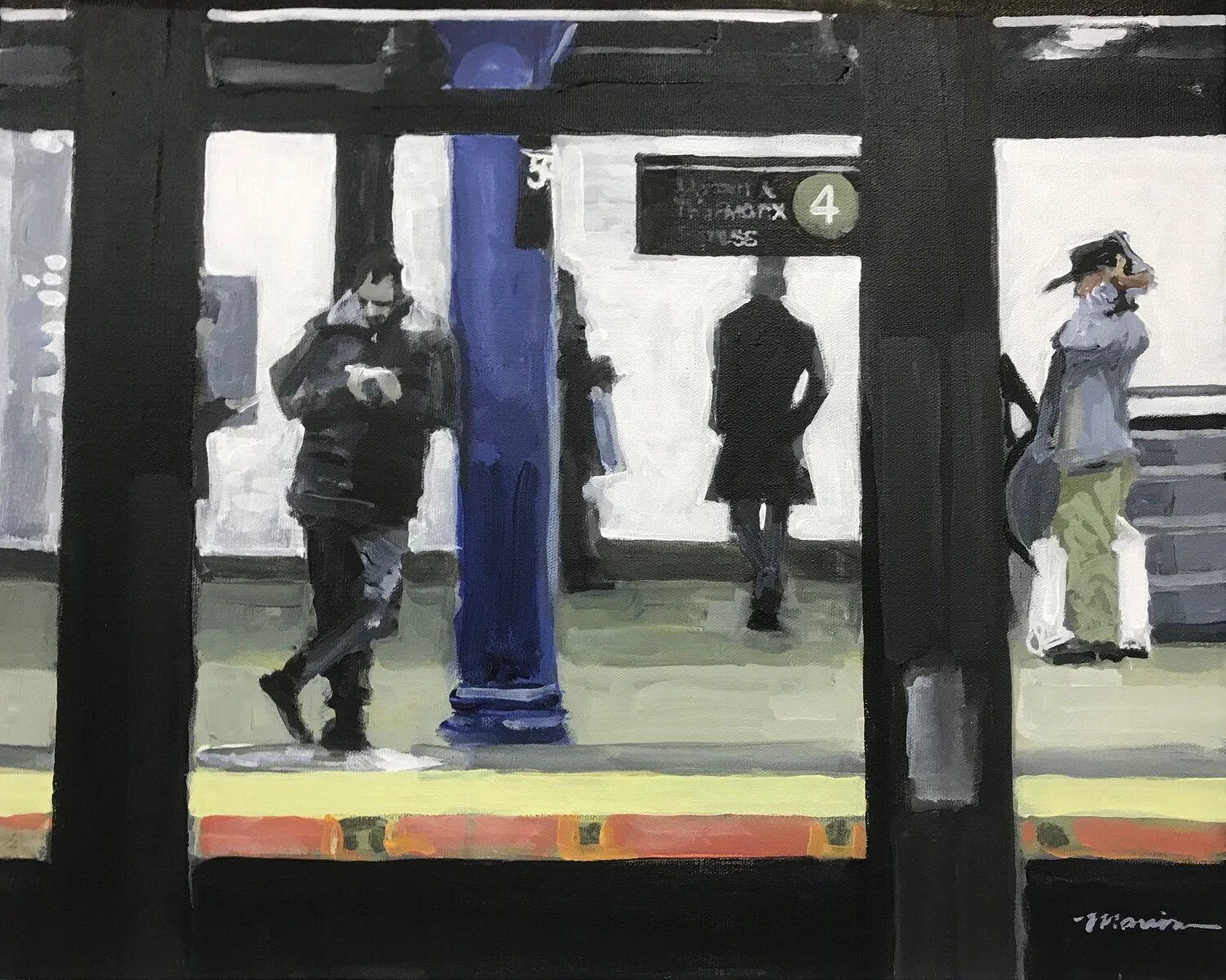 Blue, 16” x 20”, acrylic on canvas, 2019