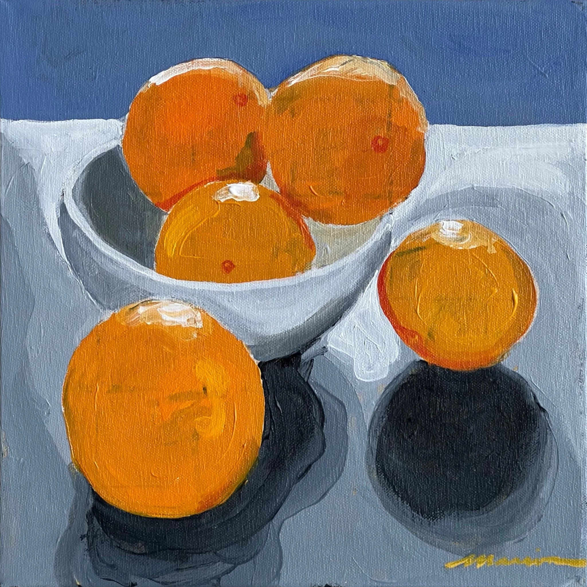 The Oranges, 12” x 12”, acrylic on canvas, 2023