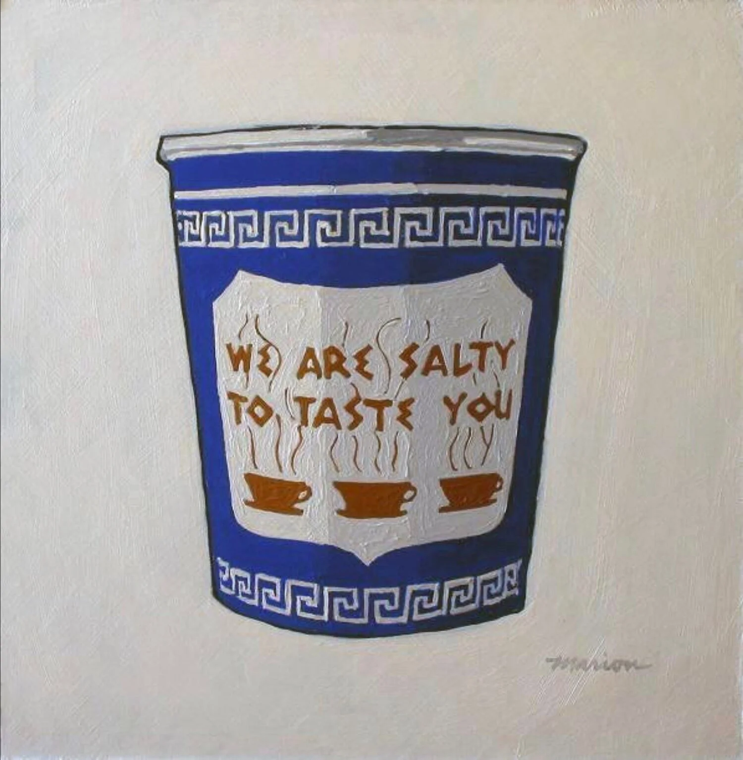 Salty to Taste You, 10” x 10”, acrylic on board, 2010