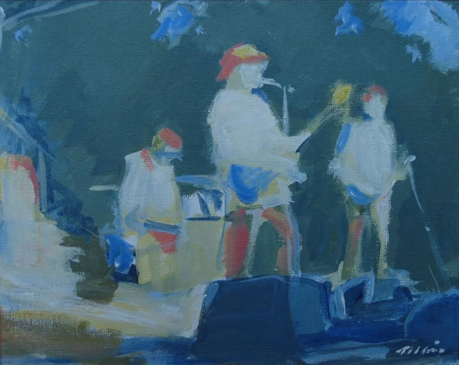 Jsan at Ithaca Festival, 8” x 10”, acrylic on canvas panel, 2007