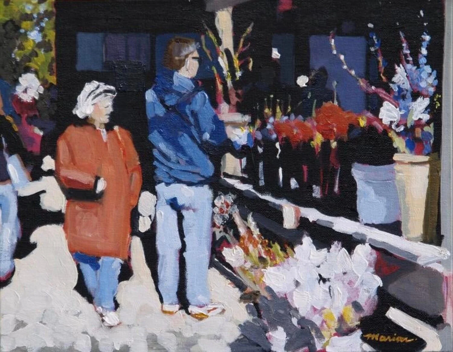 Flower Market, 11” x 14”, oil on canvas panel, 2010