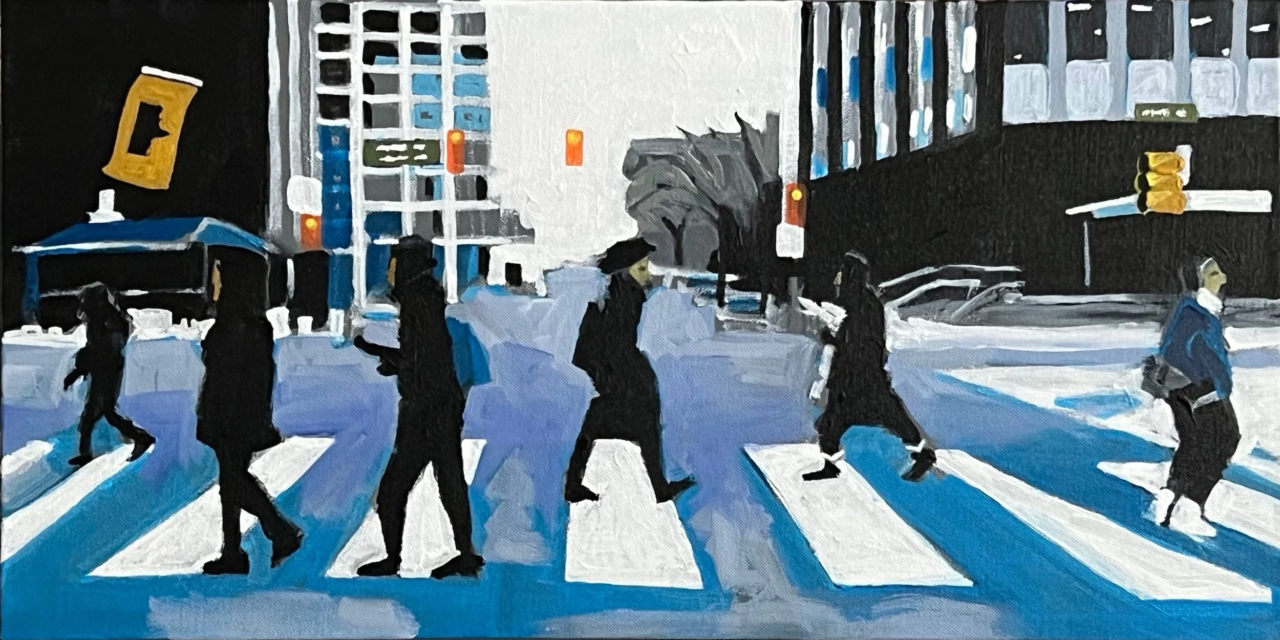 Arch Street Blues, 12” x 24”, acrylic on canvas, 2024