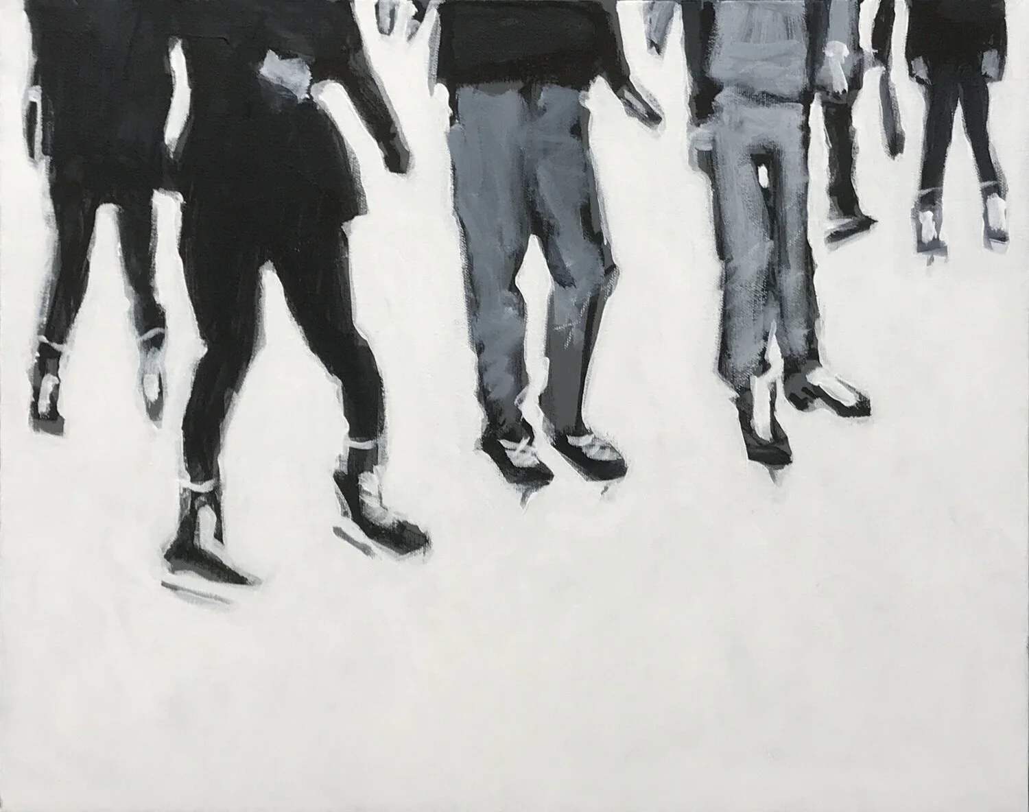 Winter Skate 1, 16” x 20”, acrylic on canvas, 2019