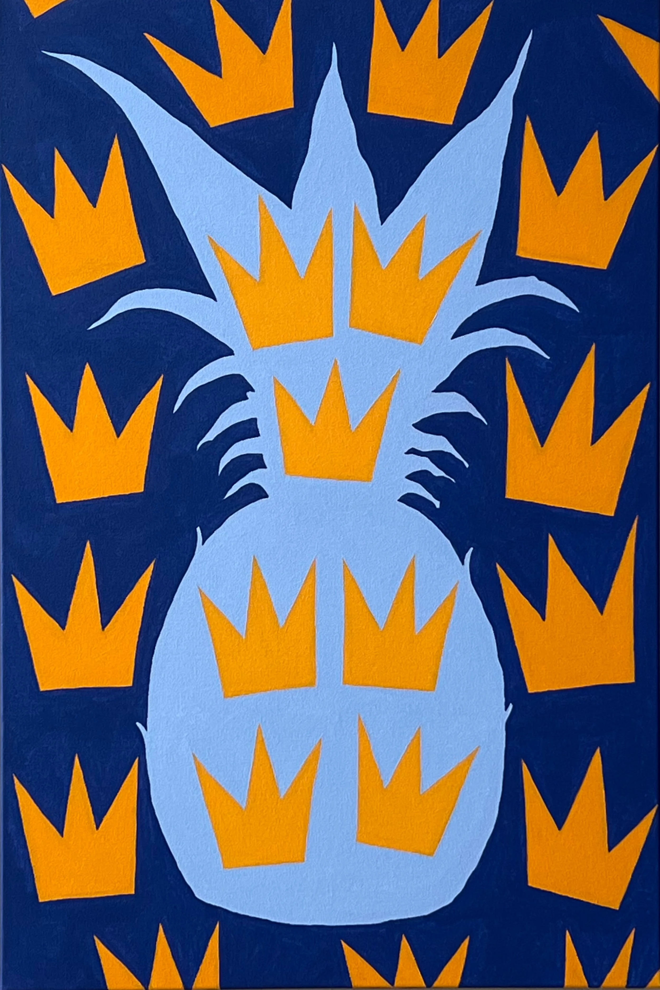 ACBC 7 (Aloha Corona Big Crowns 7), 36” x 24”, acrylic on canvas, 2022