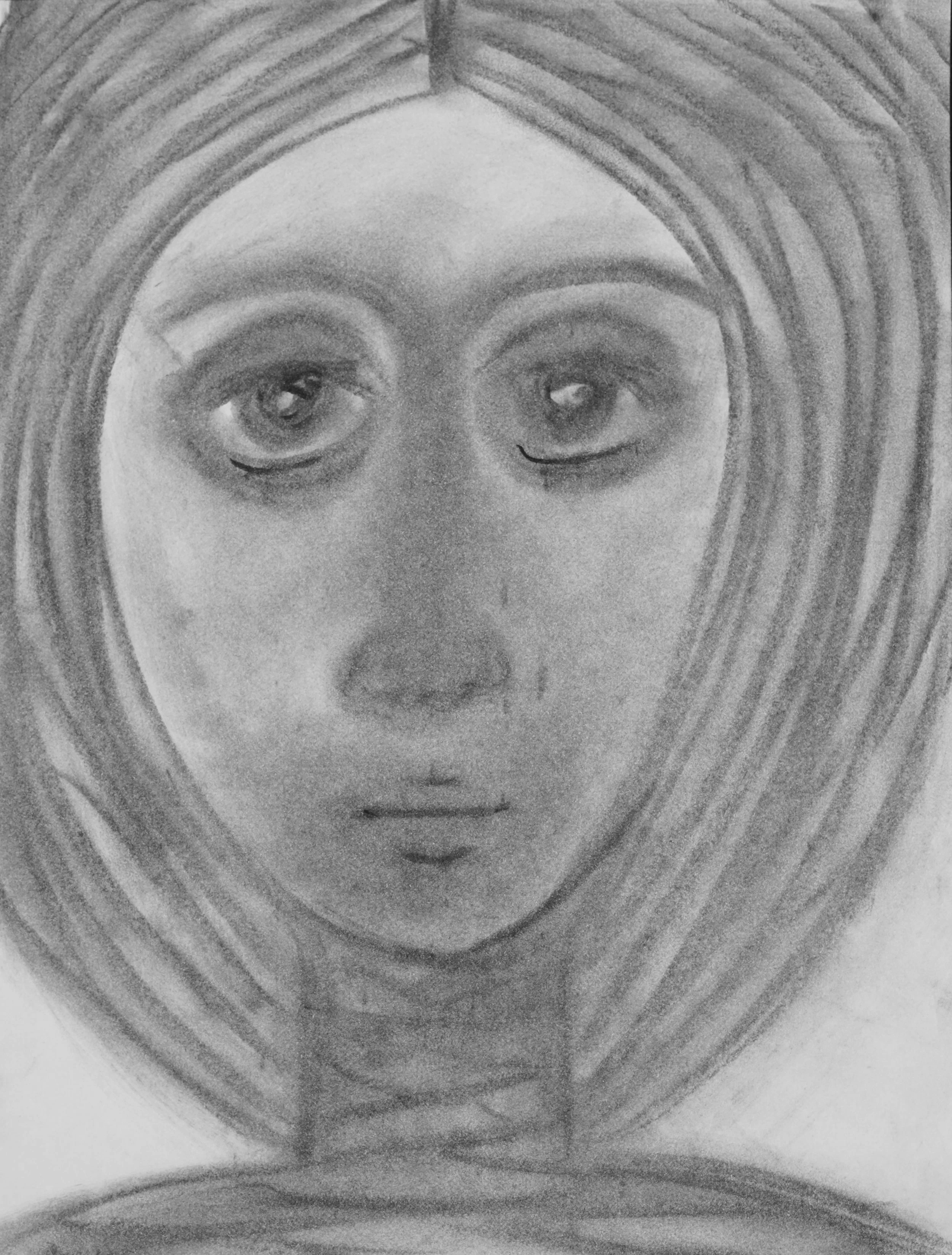 Angel 3, 2023, charcoal on paper, 2023 - 