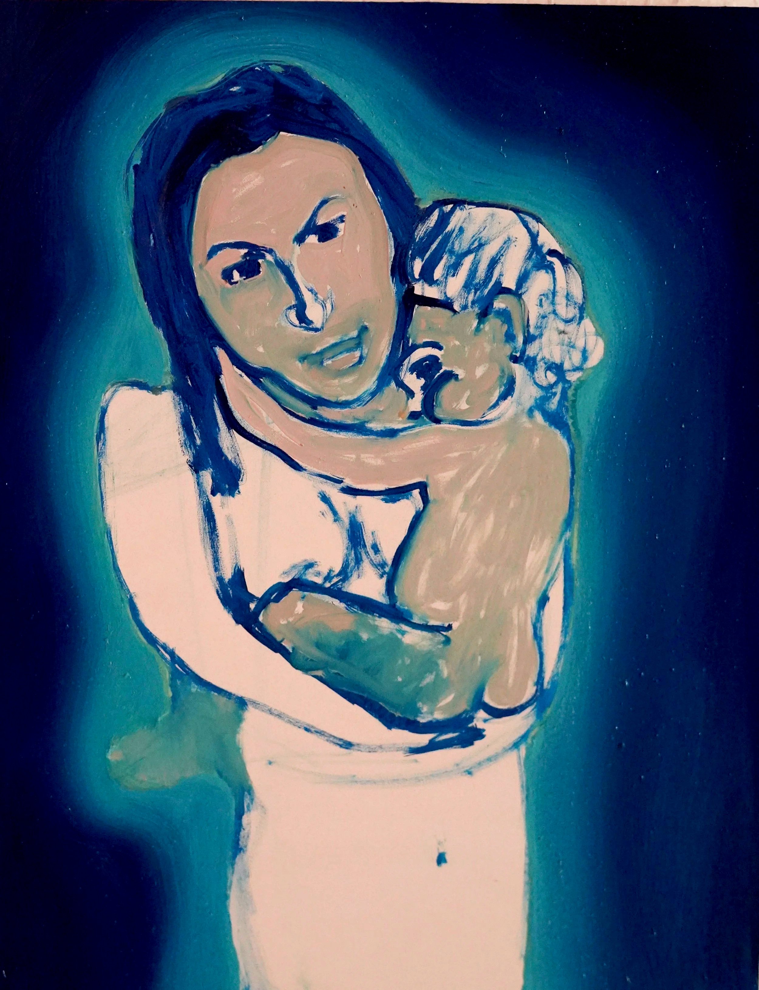 Mother 3, 2023 - 2025, oil on wood - 20 x 16 in