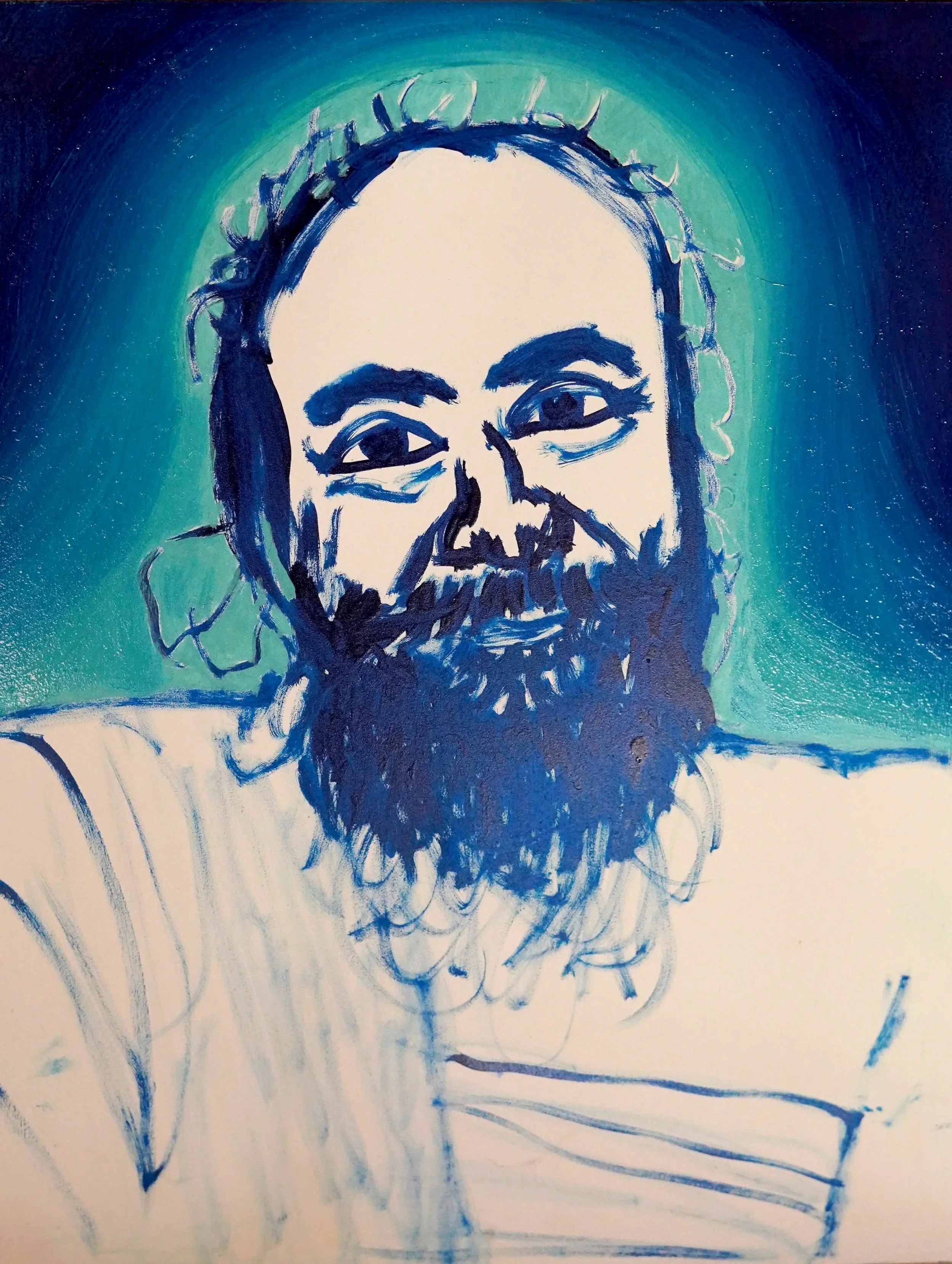 Divine illumination, 2, 2023, oil on wood - 20 x 16 in