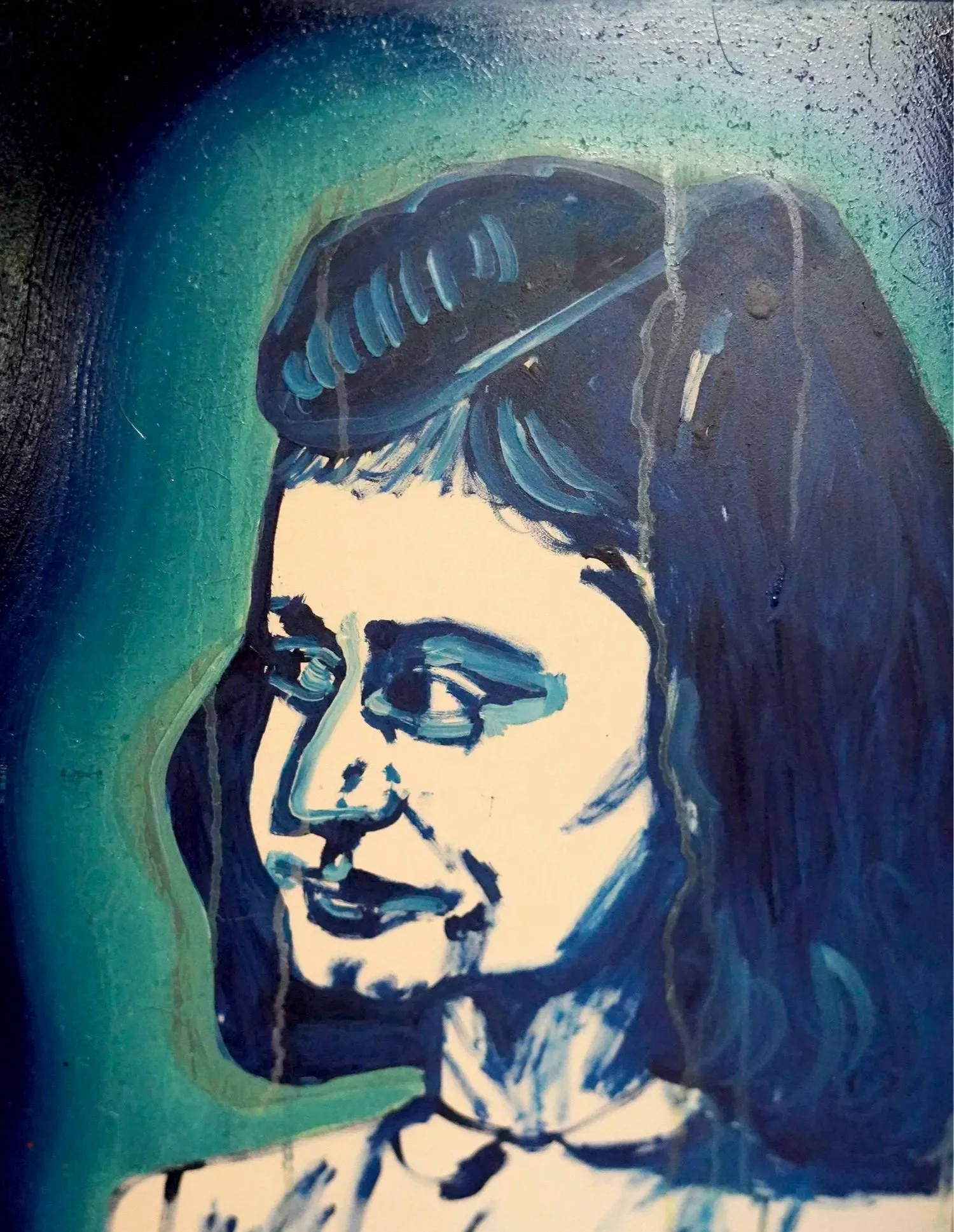 Ann Frank, 2023 - 2025,  oil on wood - 20 x 16 in