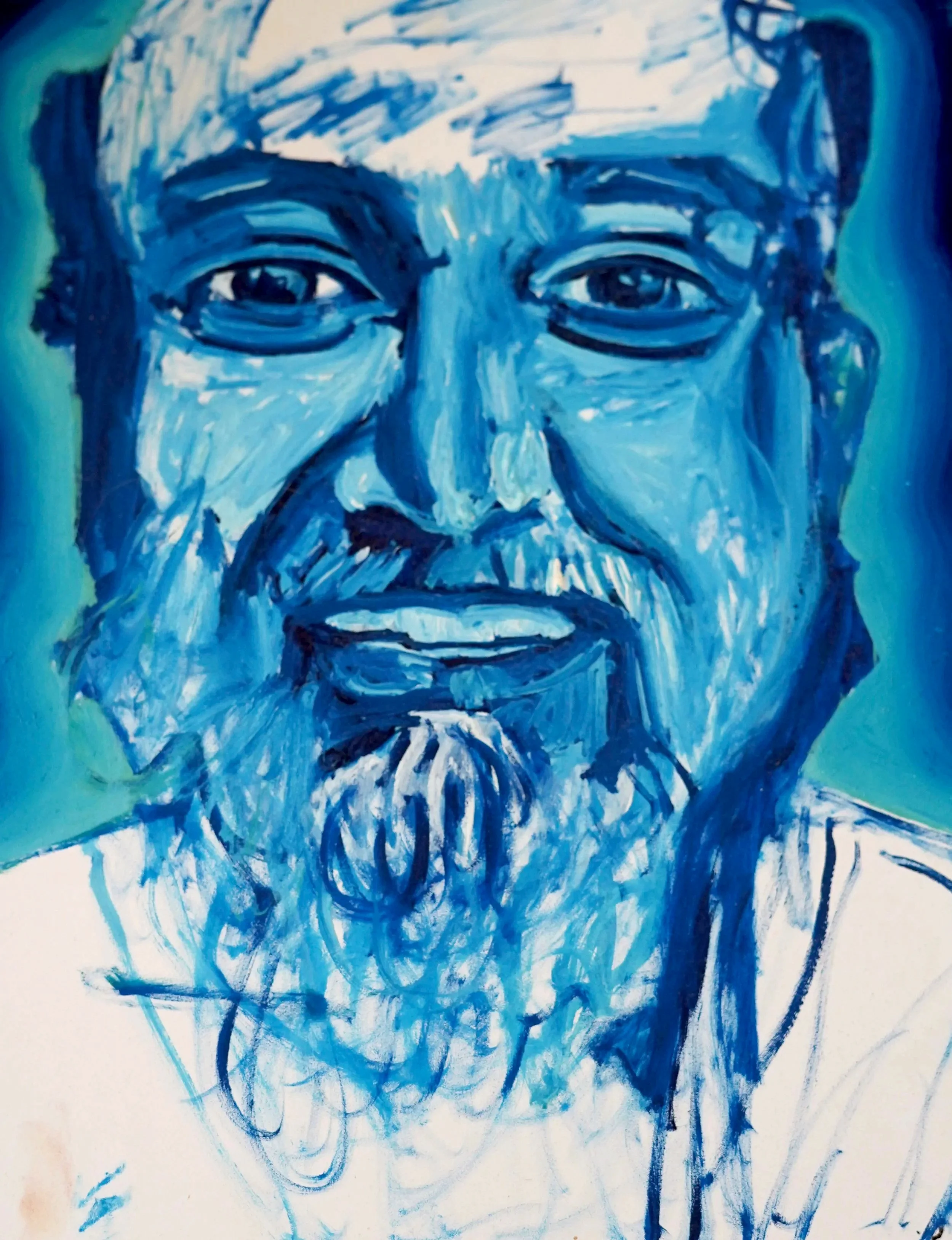 Divine illumination, 3, 2023, oil on wood - 20 x 16 in