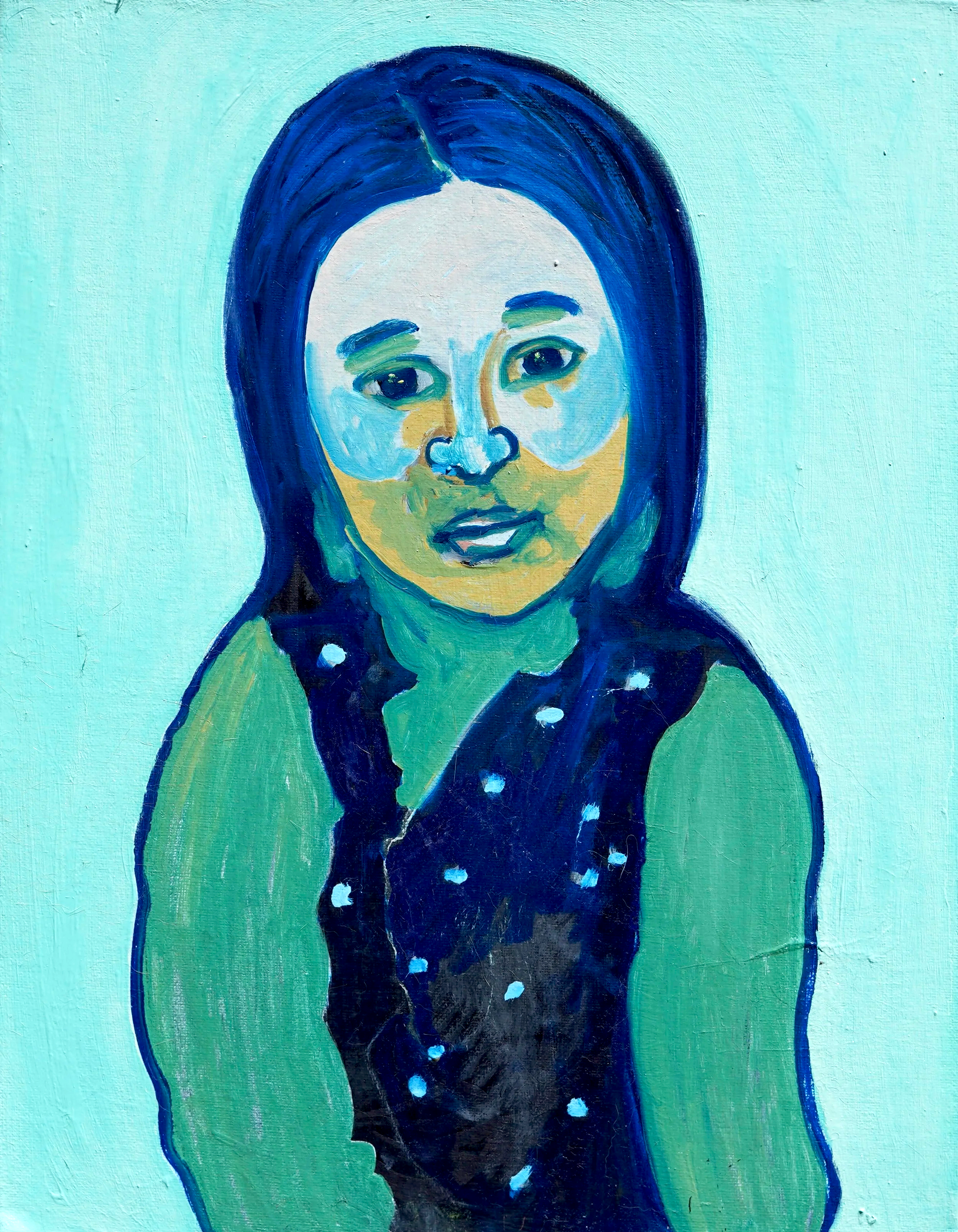 Divine illumination, 1, 2023, oil on wood - 20 x 16 in