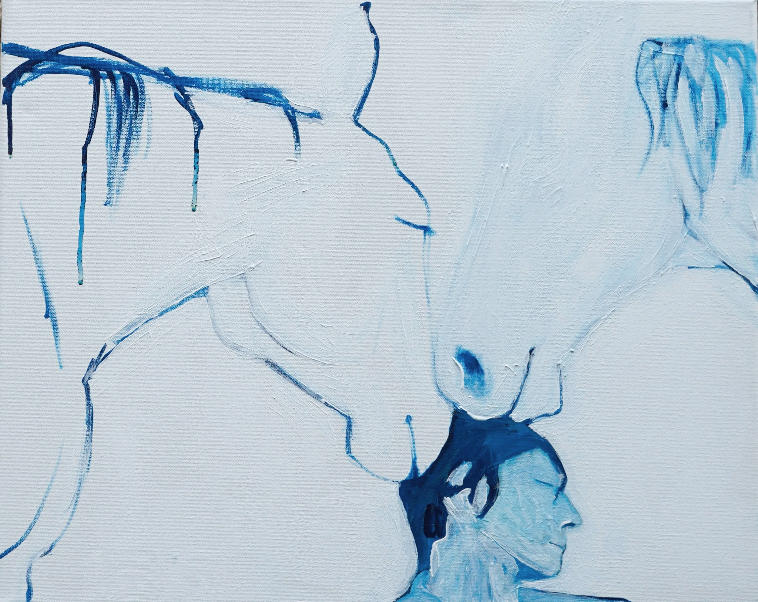 Equine therapy, 3, 2023 - 2024, oil and gesso on canvas - 20 x 16 in
