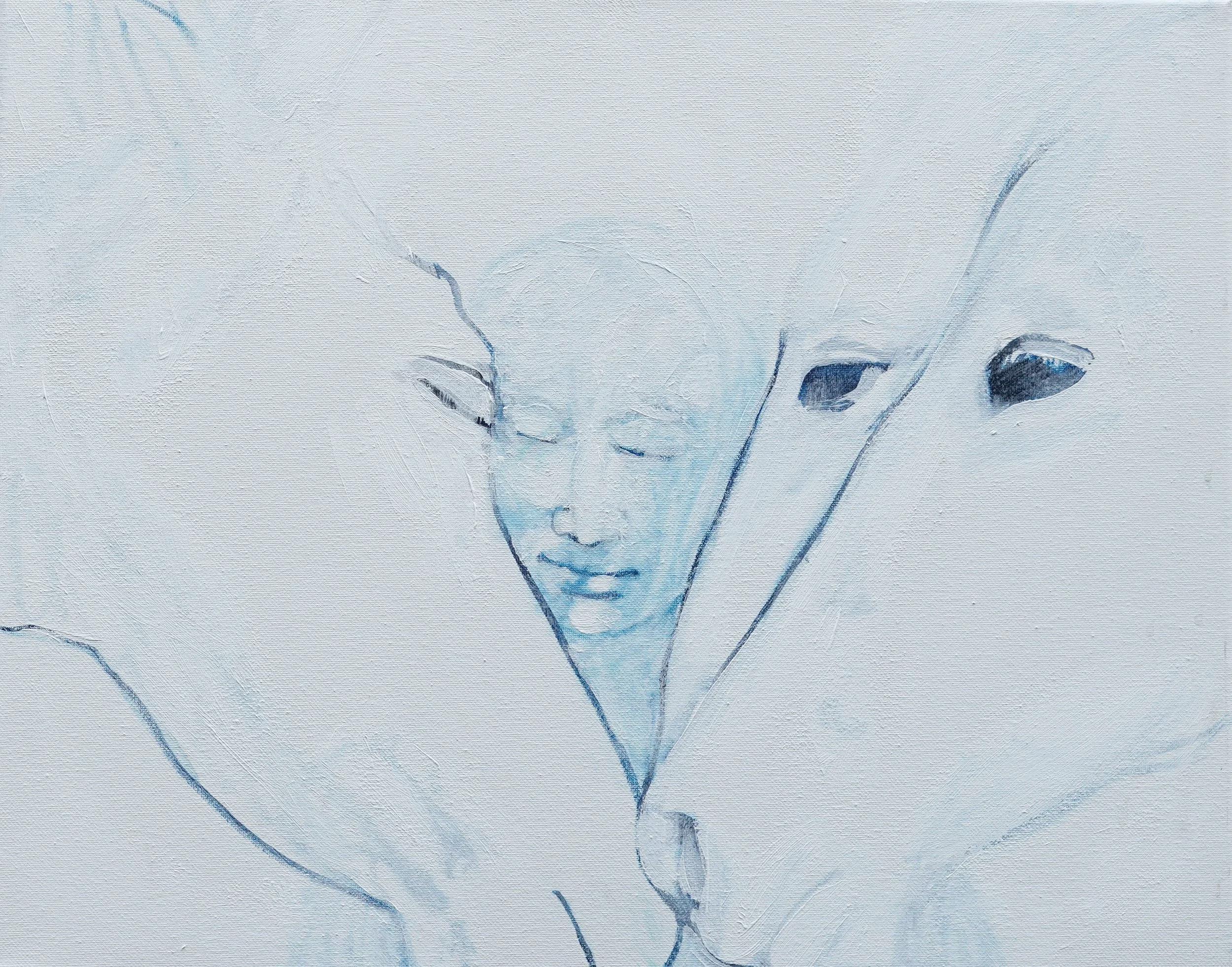 Equine therapy, 4, 2023 - 2024, oil and gesso on canvas - 20 x 16 in