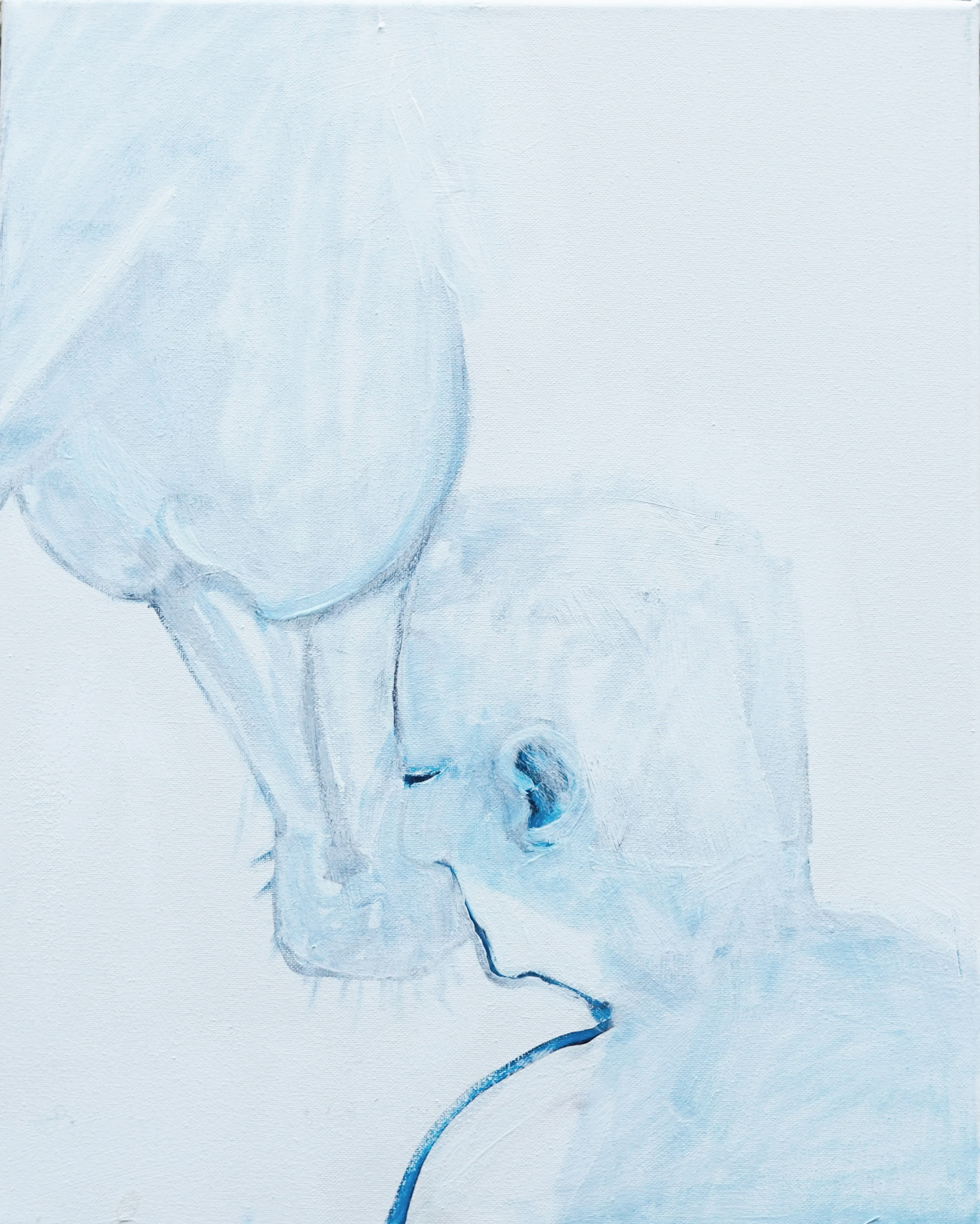 Equine therapy, 5, 2023 - 2024, oil and gesso on canvas - 20 x 16 in