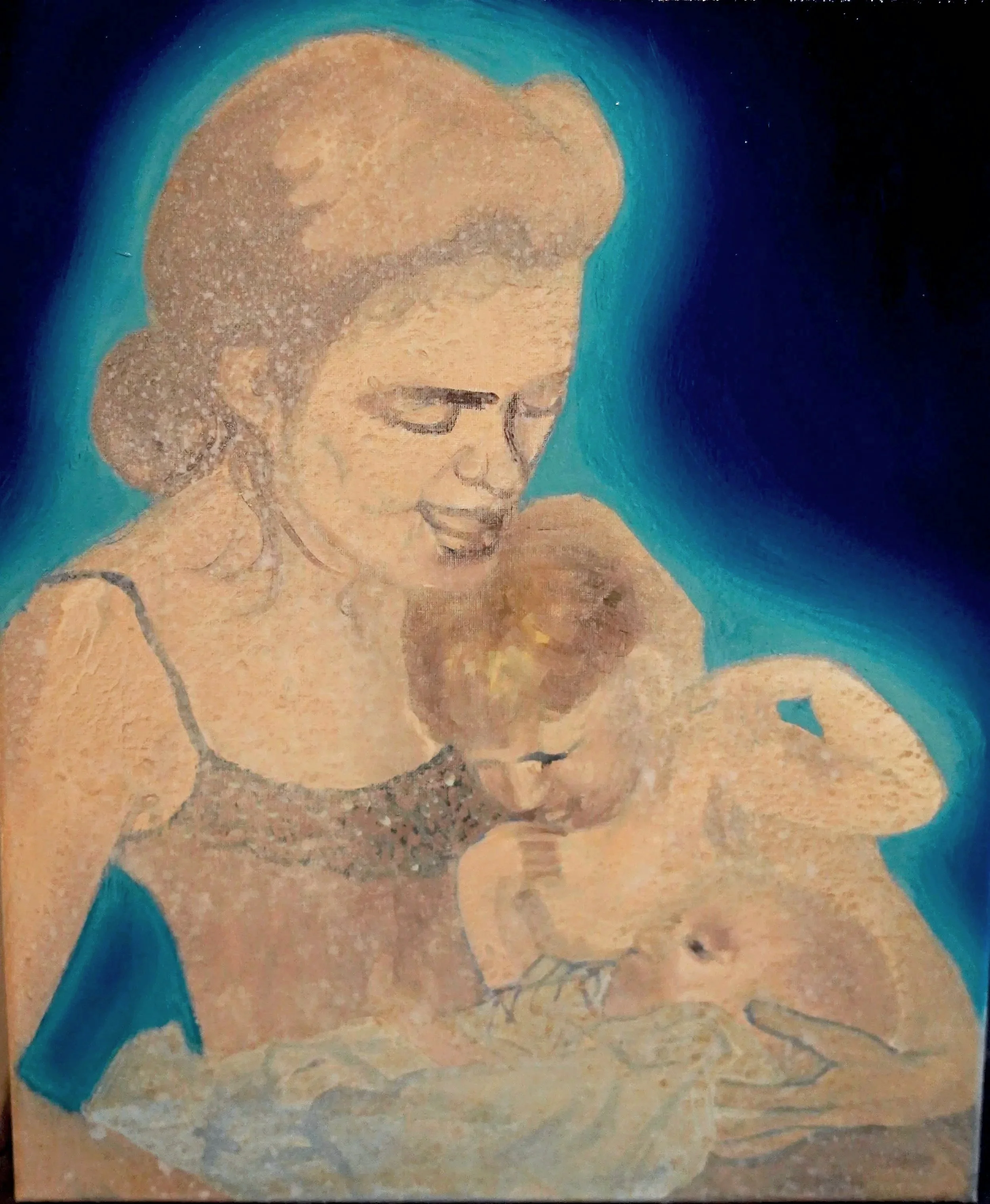 Mother 6, 2023 - 2025, oil, egg tempra on canvas - 20 x 16 in