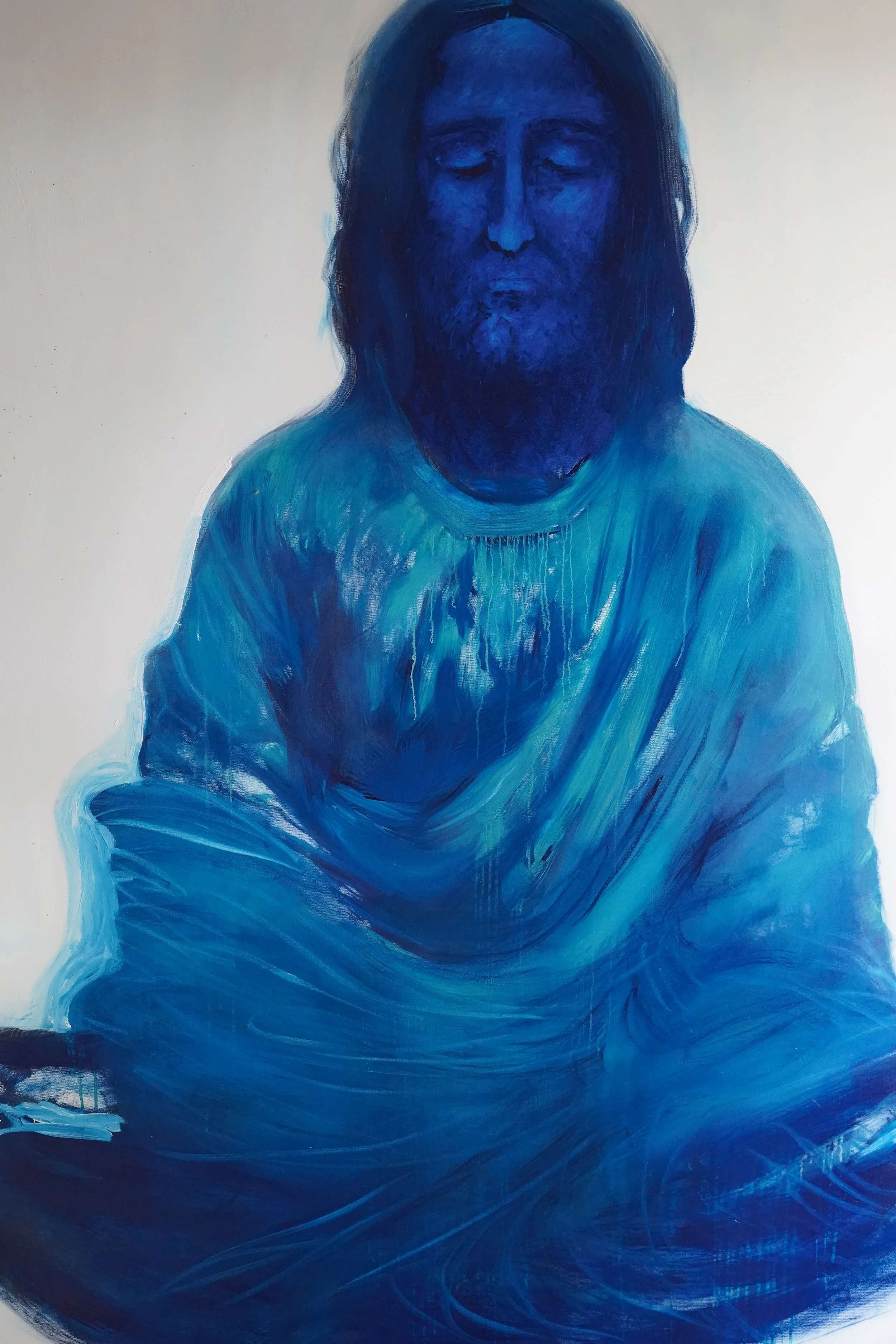 Bodhisattva one, Christ, 2026, oil on canvas - 72 x 60 in