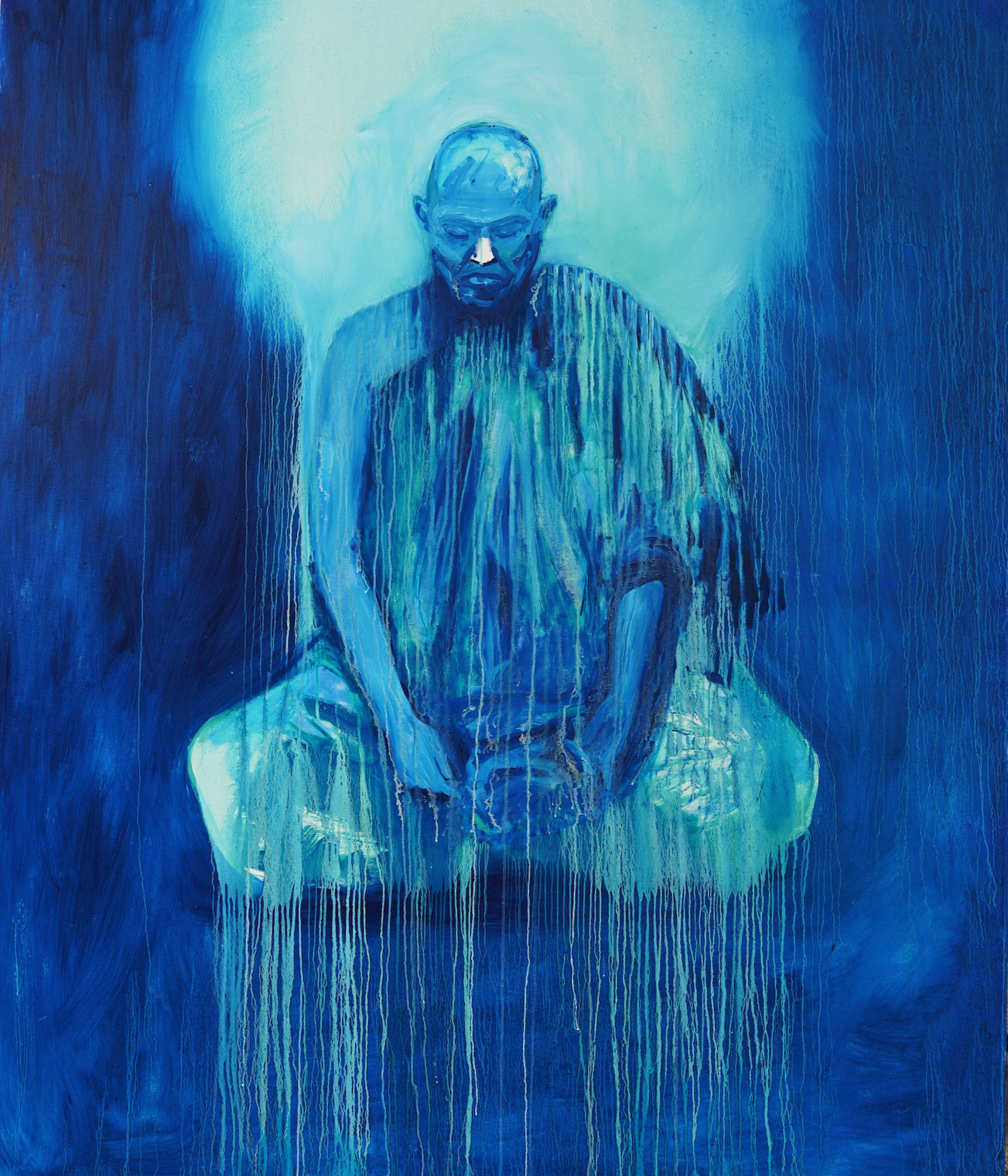 Bodhisattva 1, 2026, oil on wood - 72 x 60 in