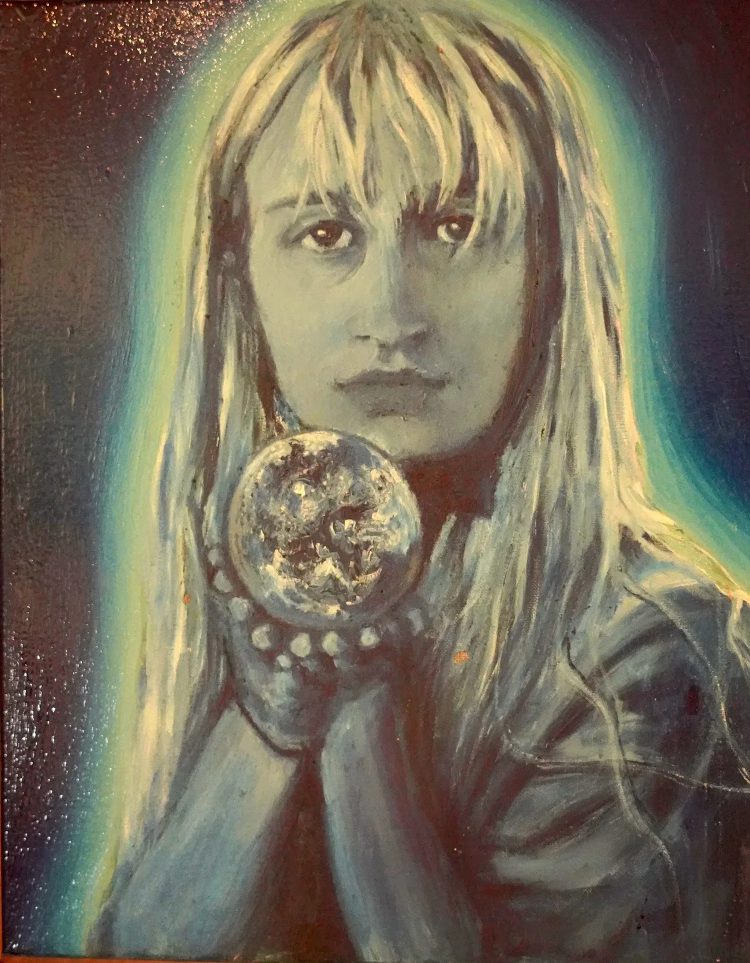 Portrait, Honor, 2021 - 2025, oil on wood - 20 x 16 in
