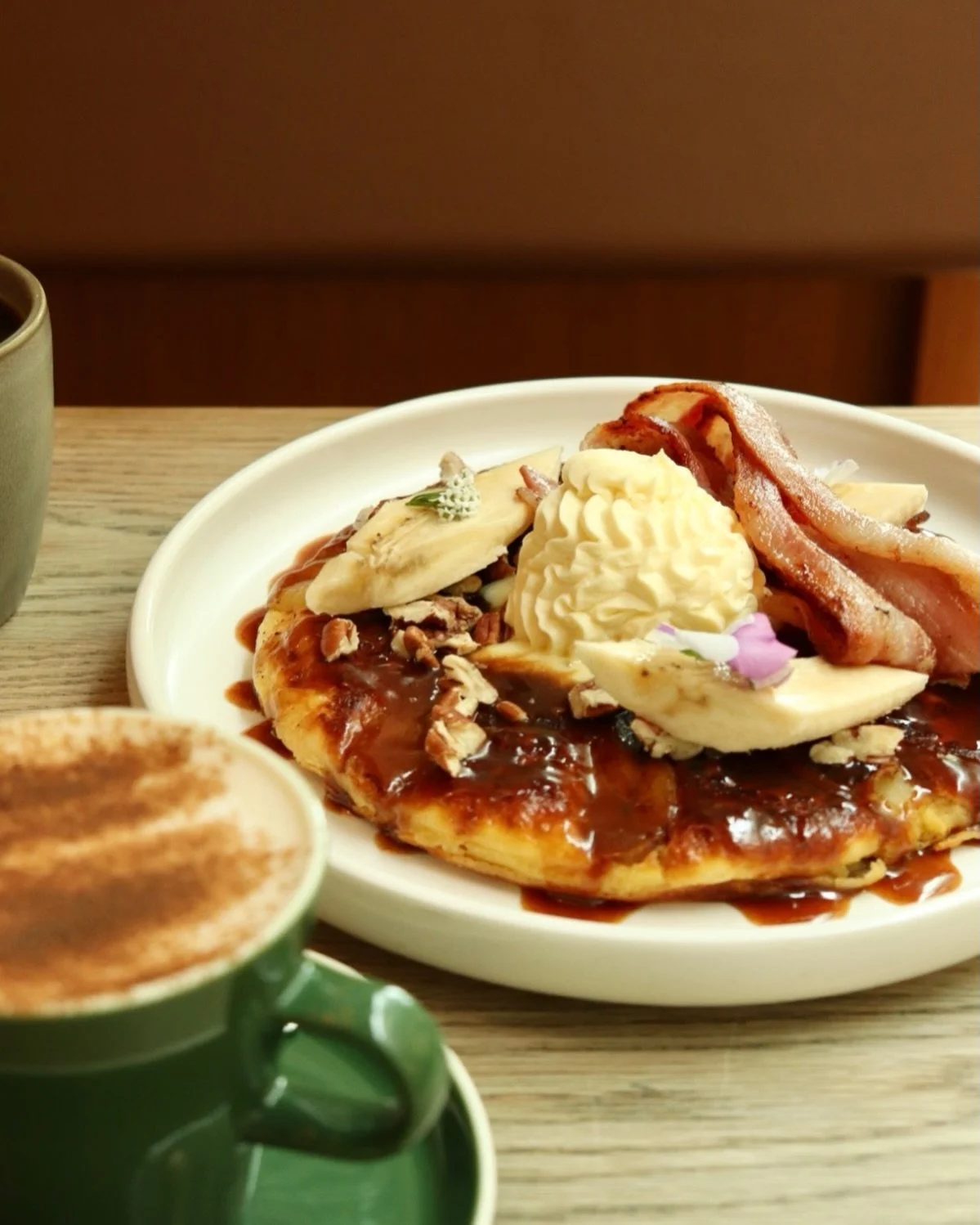 See you in the morning for your King&rsquo;s Birthday brunch. 

Pictured: our Banana Buttermilk Pancake with Cinnamon Salted Caramel, Pecans &amp; Whipped Mascarpone. Bacon optional 🍌🥓 
Tag your brunch lover below and leave them no choice. 😏