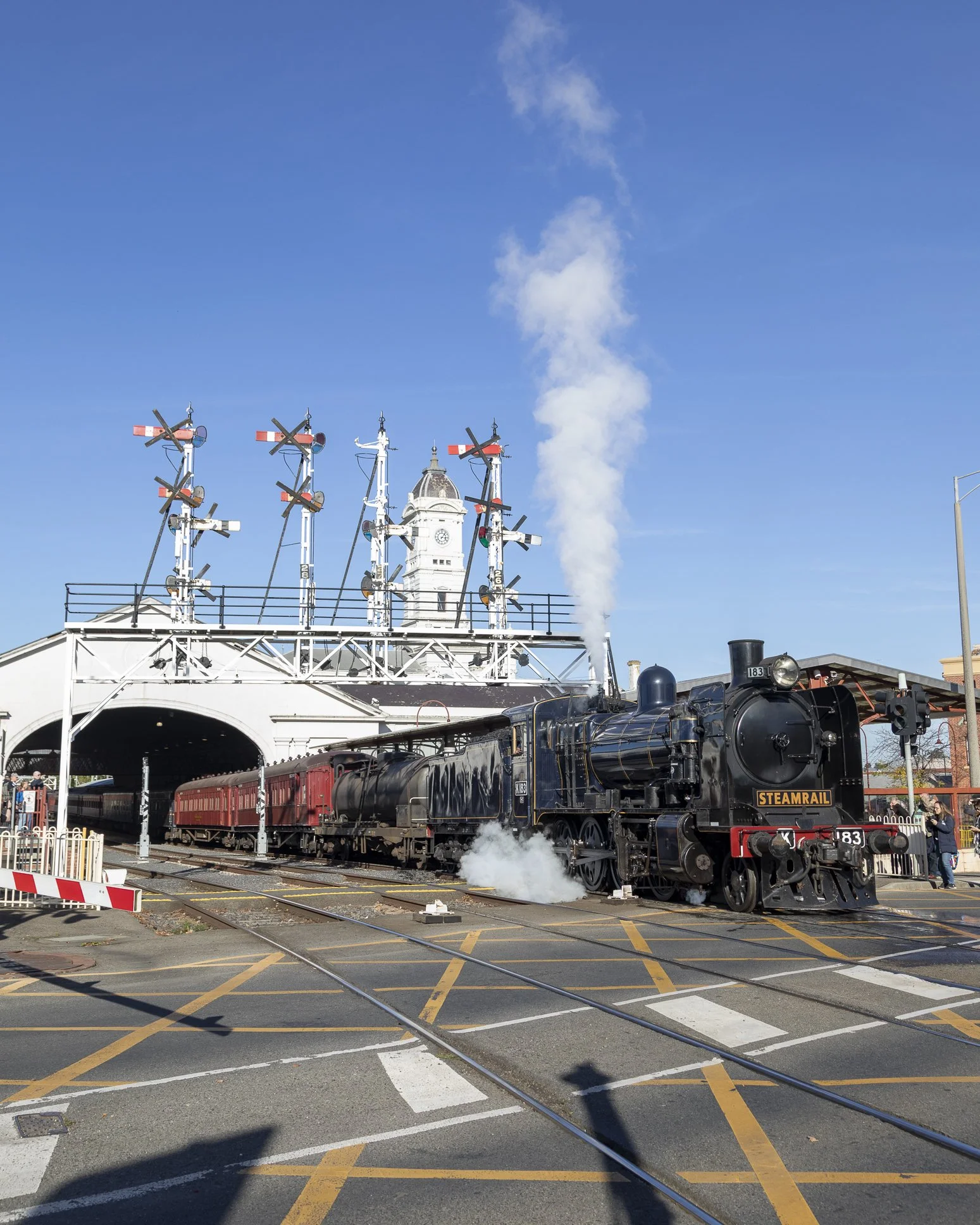 Steamrail Victoria K 183 Ballarat Lydiard street crossing Scott Gould Railway A Life fine art photography