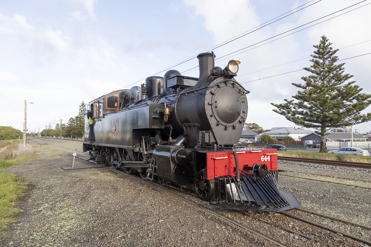 railway photography fine art photo Taken by Scott Gould A Railway Life fine art photography locomotive WW 644 at Feilding NZ as part of the FRONZ 50th anniversary celebrations.