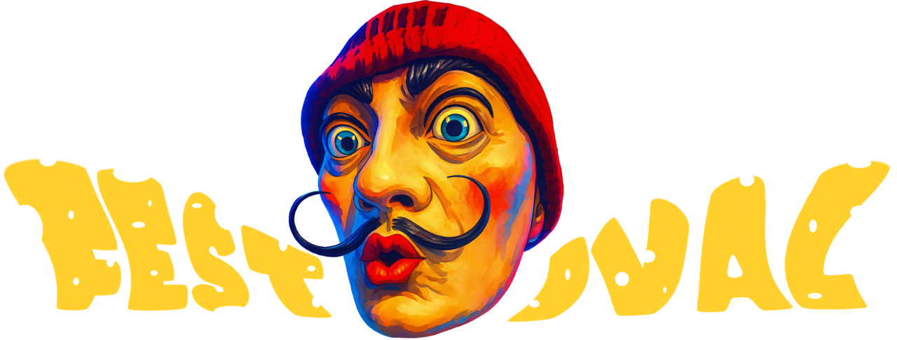 Une illustration colorée d'une personne portant un bonnet rouge, avec un visage exprimant la surprise ou l'étonnement, et un gros moustache noir en forme de boucle.