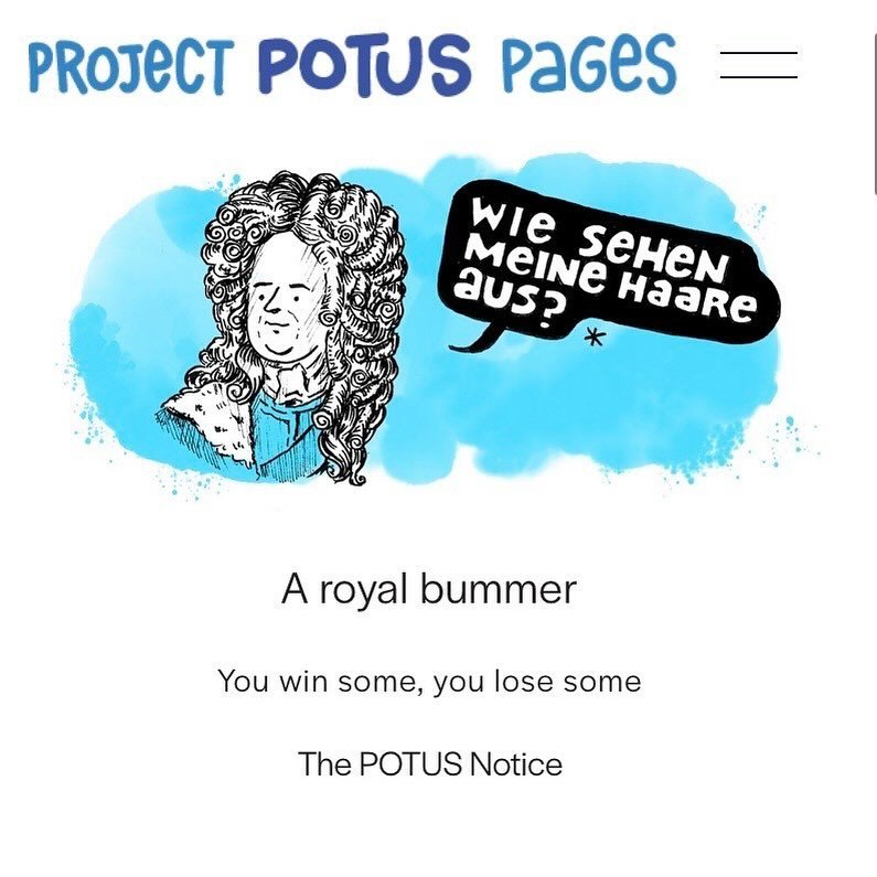 Check your email! The POTUS Notice just dropped! 👑 Or  read the blog (without the fun extras): 

potuspages.com/blog/royal-bummer
(Link in bio)

#potusnotice