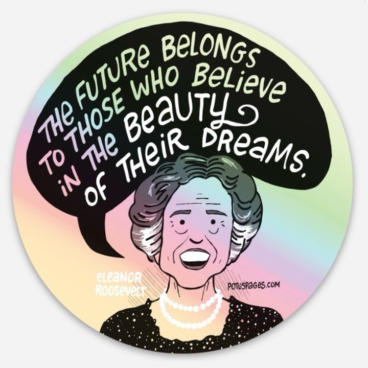 I&rsquo;m raising money for the American Heart Association again. 💜 This time, I have holographic stickers of two different First Ladies to chose from: Eleanor Roosevelt or Rosalynn Carter. (They'll look cooler than these proofs, I promise. See the 