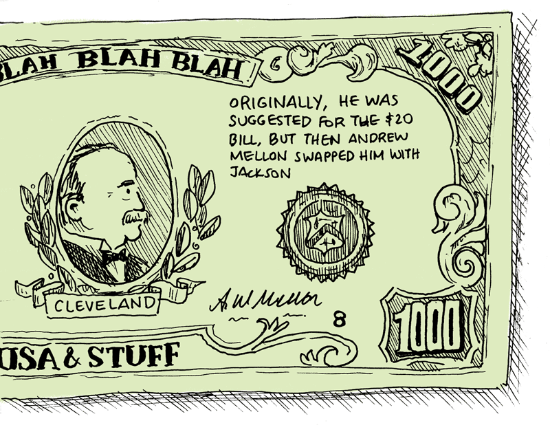 $1,000 bill with DeWitt Clinton