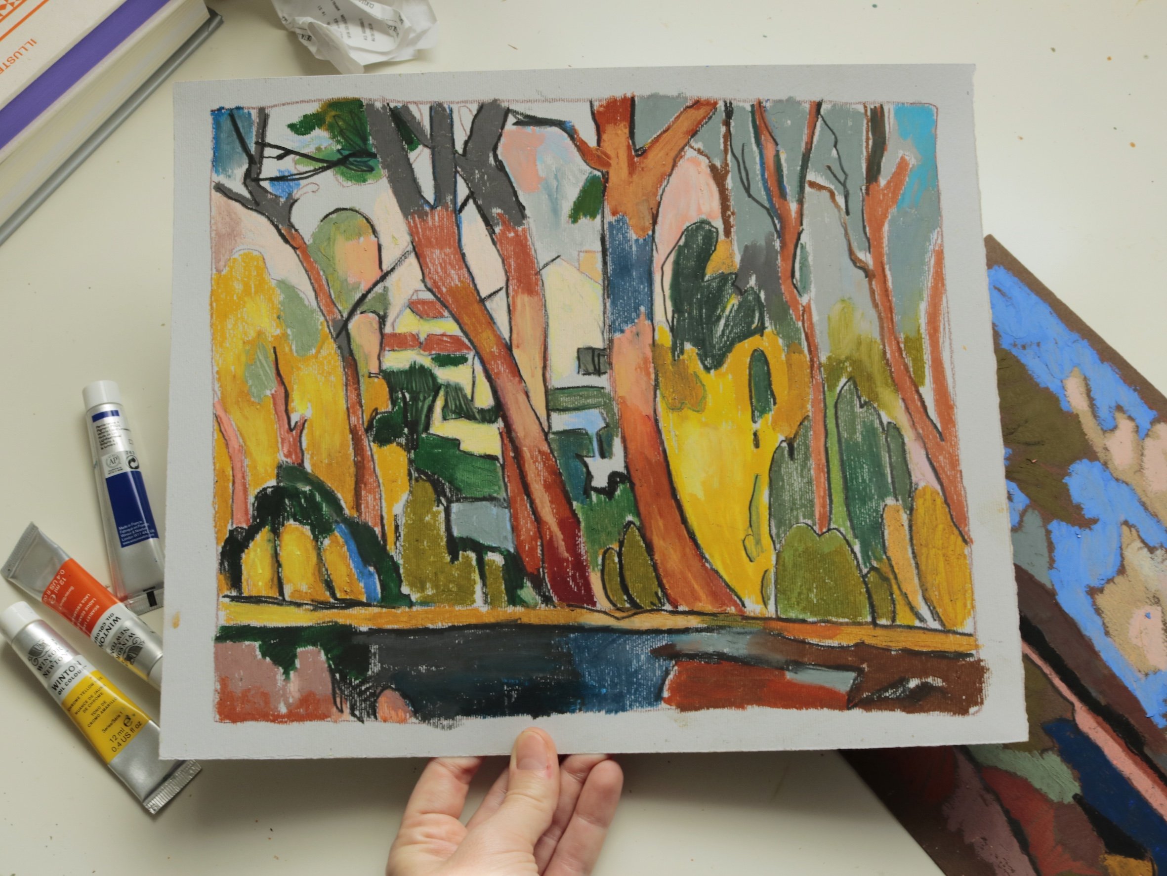 Les Arbres Rouges, study from Maurice de Vlaminck