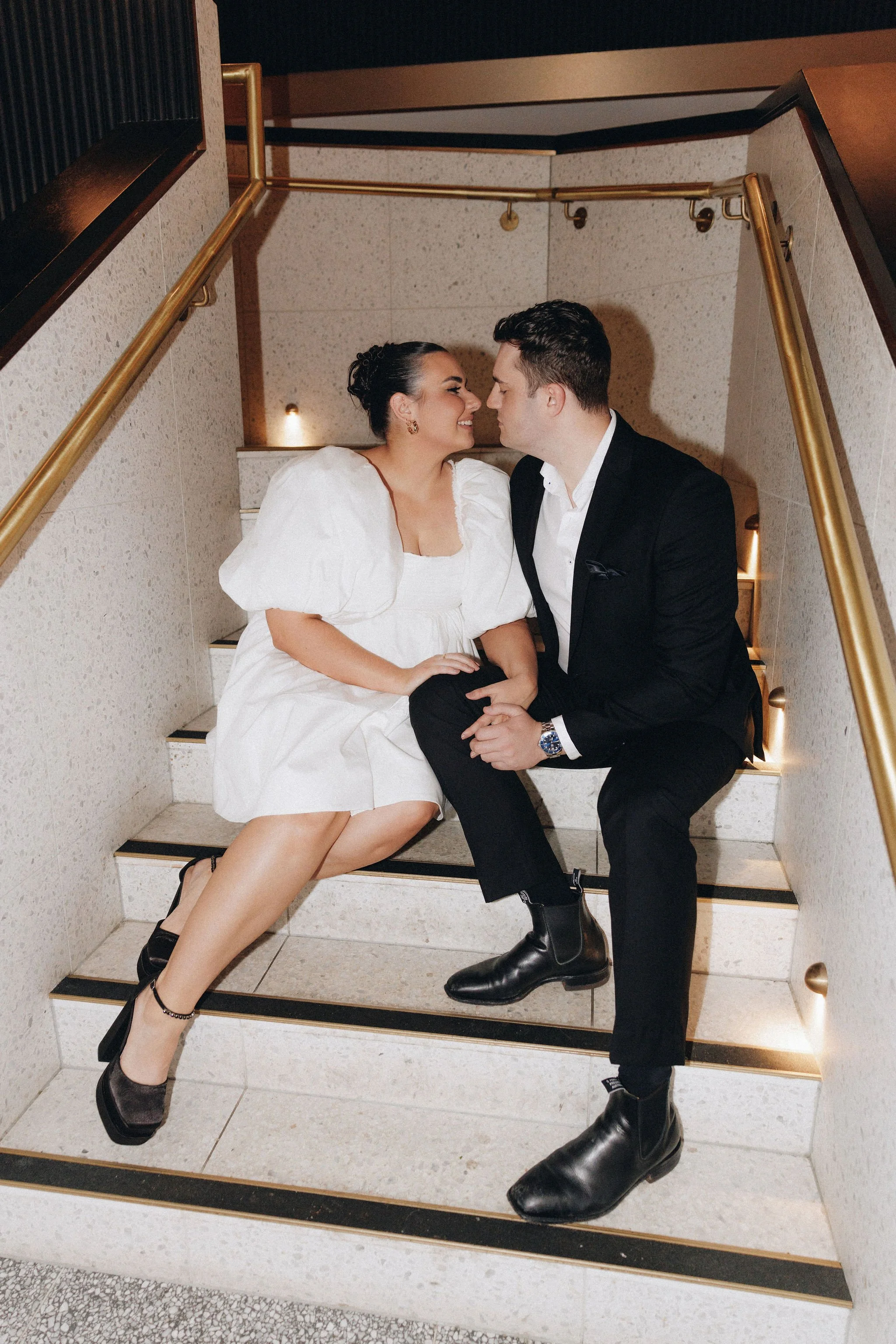 Ashleigh and Johns engagement shoot at hotel x in fortitude valley, brisbane