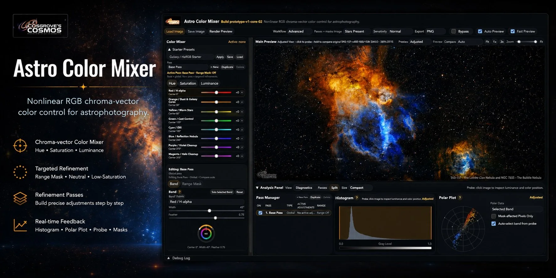 Astro Color Mixer web tool screenshot
