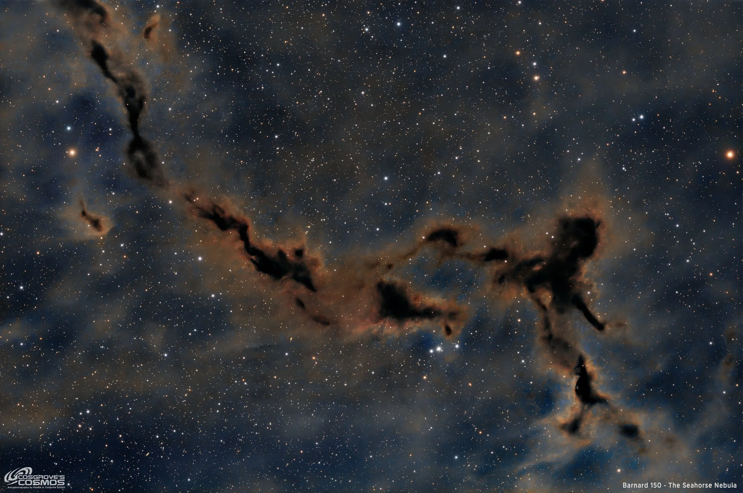 Barnard 150 - The Seahorse Nebula - (18.3 hours in LRGB)
