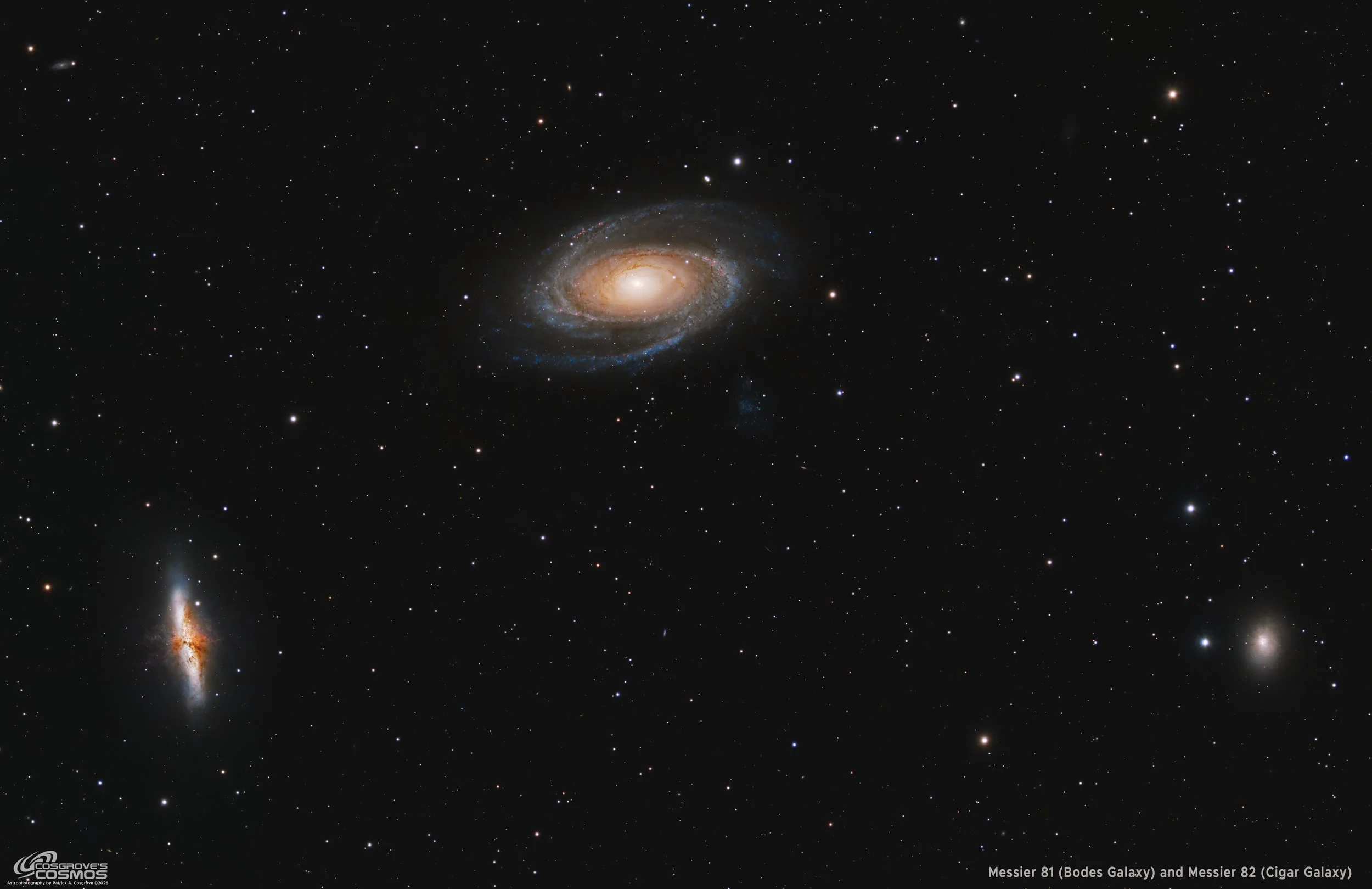 First Light on the AP155 Platform: M81, M82, and NGC 3077 - 4.6 Hours of HaLRGB!