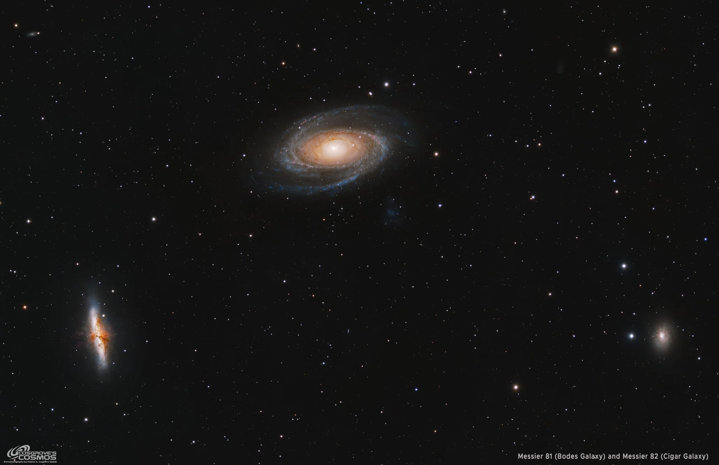 First Light on the AP155 Platform - M81/82 and NGC 3077: April 2026 Image Processing Walkthrough