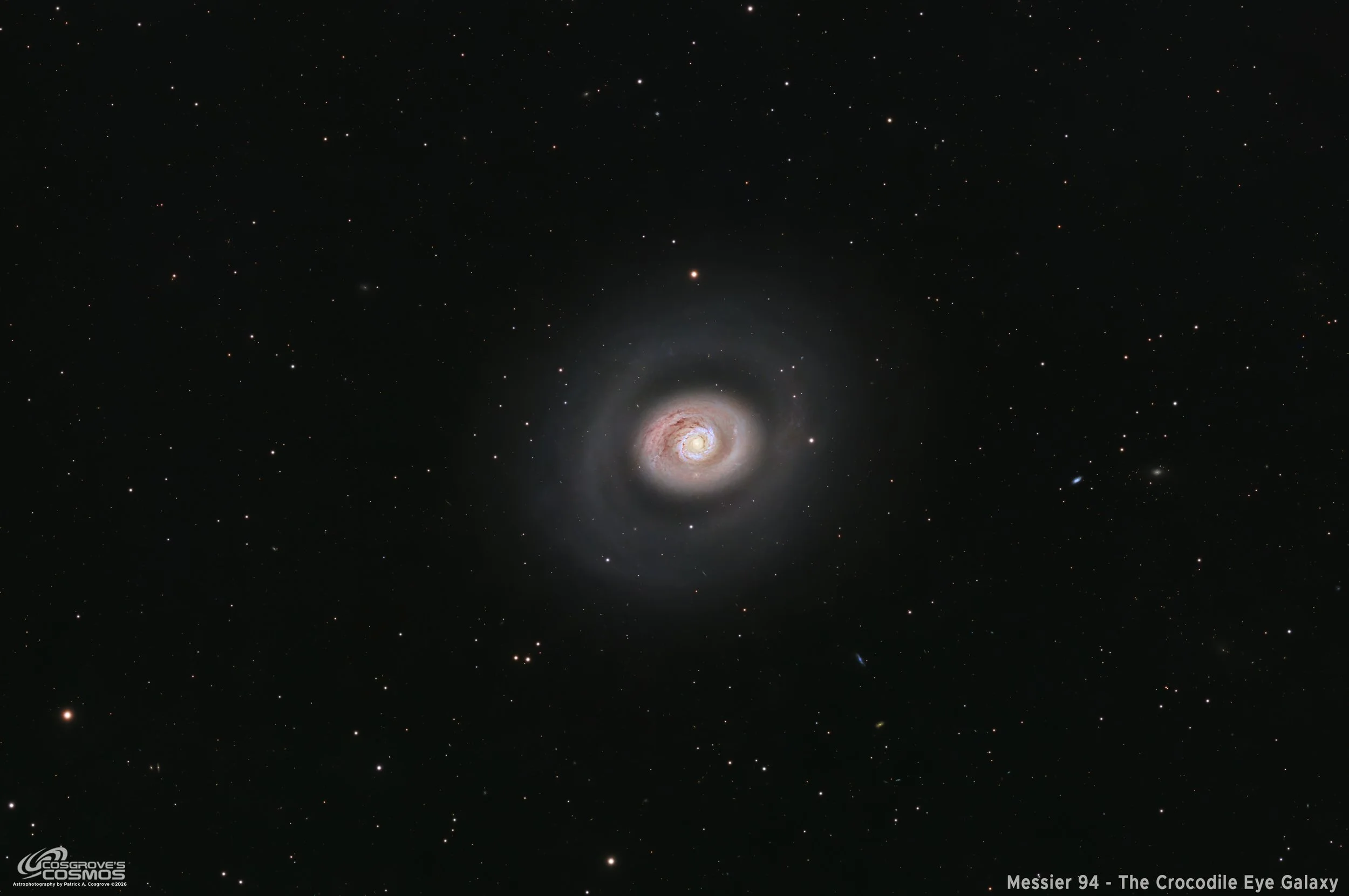 Messier 94 - The Crocodile Eye Galaxy - 12.8 Hours in LRGB