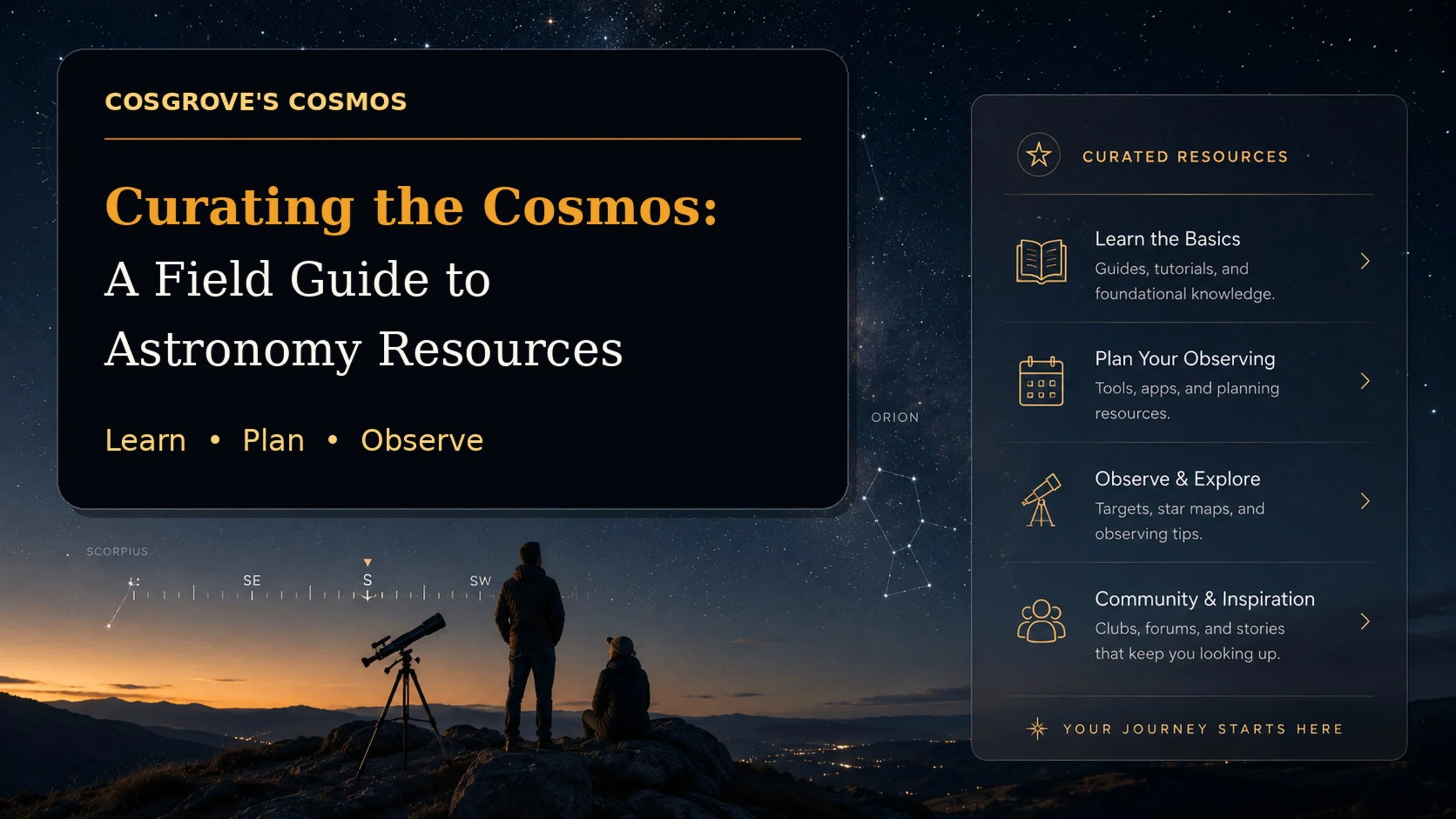 Curating the Cosmos: A Field Guide to Astronomy Resources