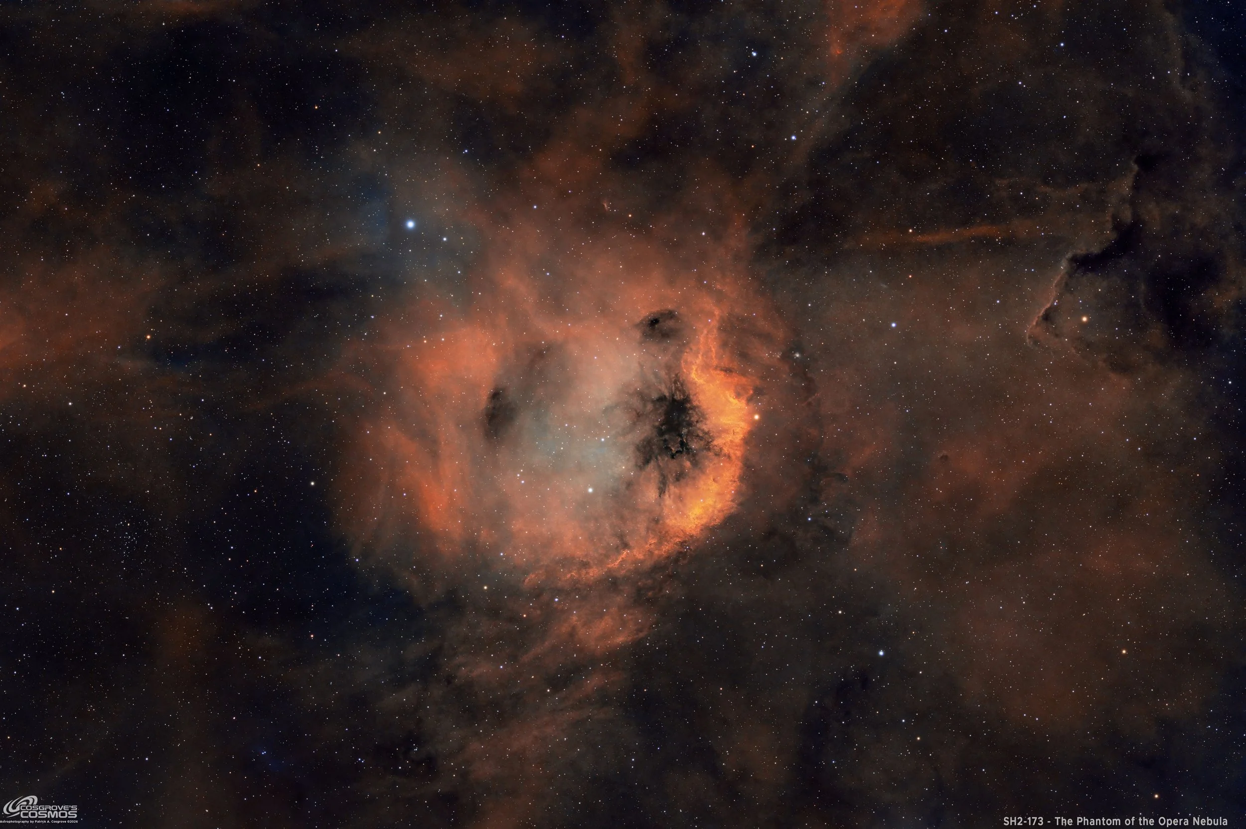 SH2-173 - The Phantom of the Opera Nebula Image Processing Walkthrough