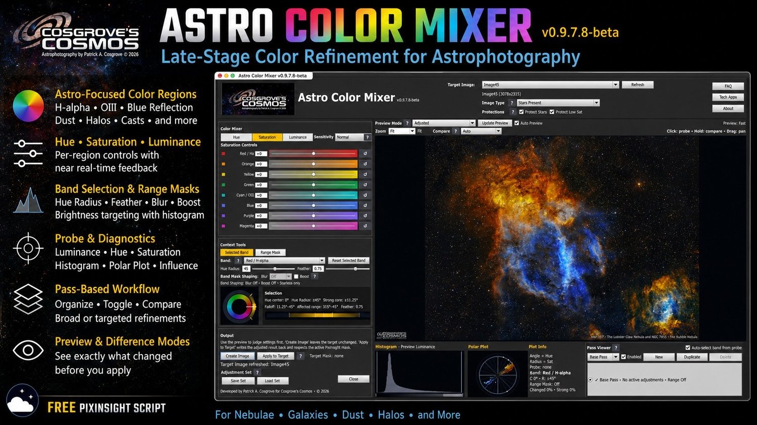 Color Refinement Visual Astro Color Mixer – A pixInsight Script for Astrophotography RGB Color ...