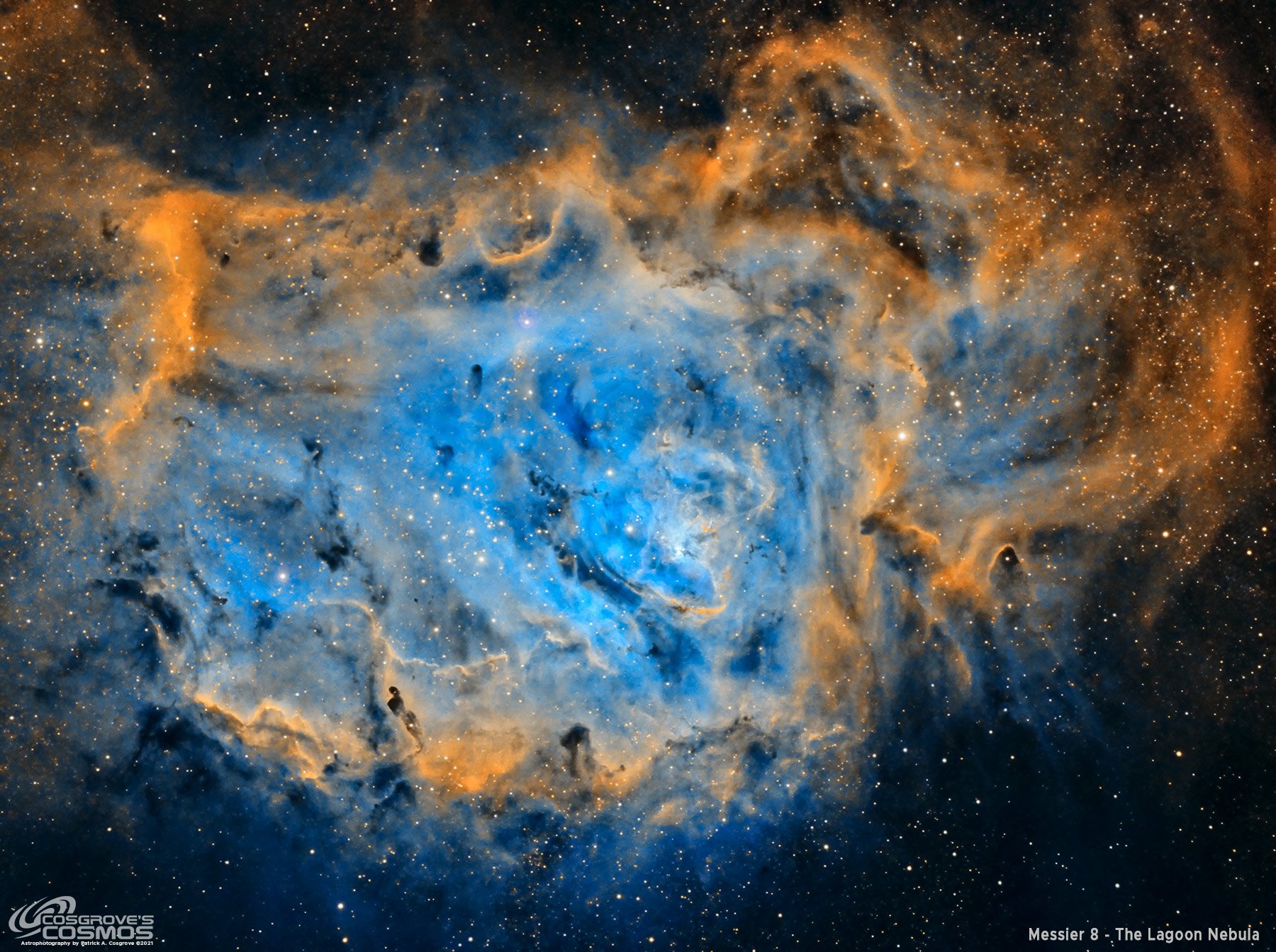 M8 (Lagoon Nebula) astrophotography image